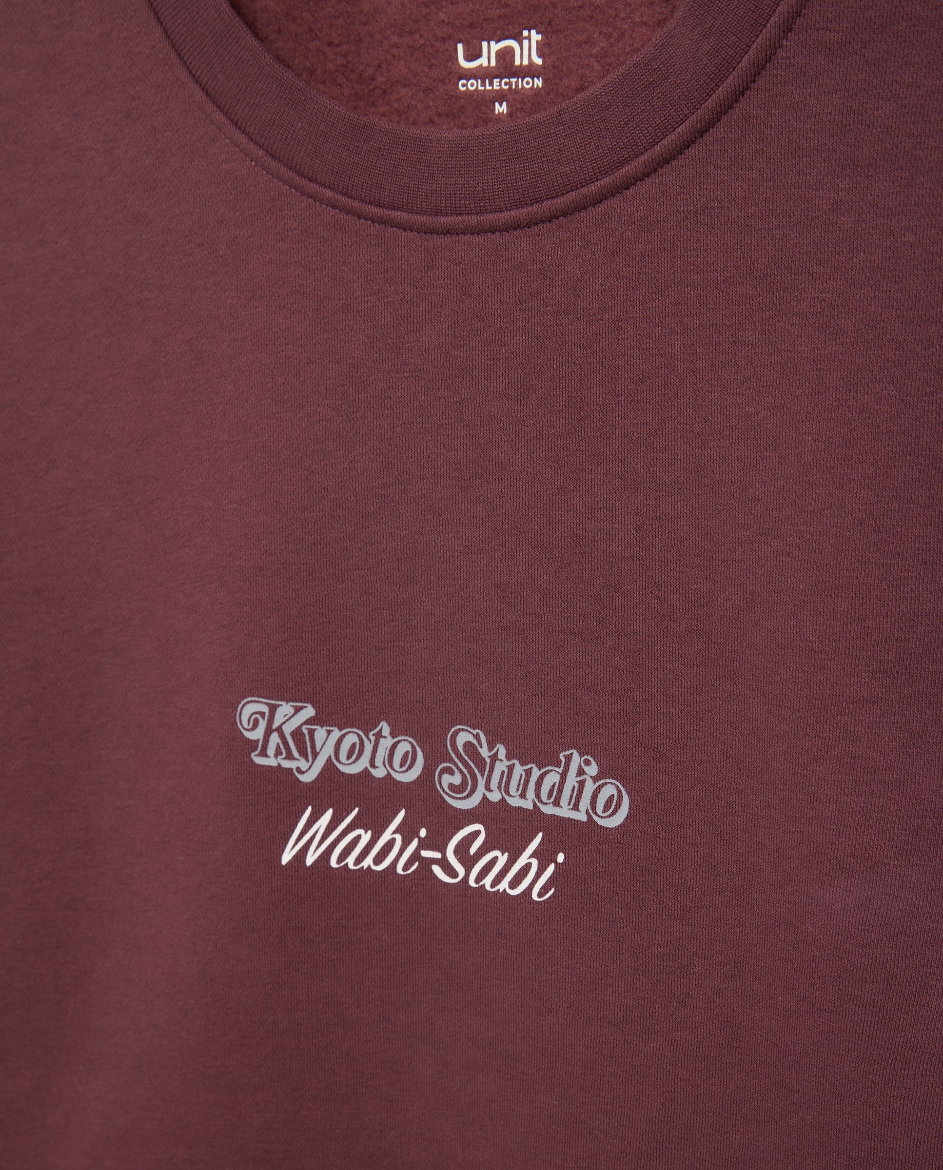 Sudadera de hombre cuello caja KYOTO STUDIO 290 Burdeos-5