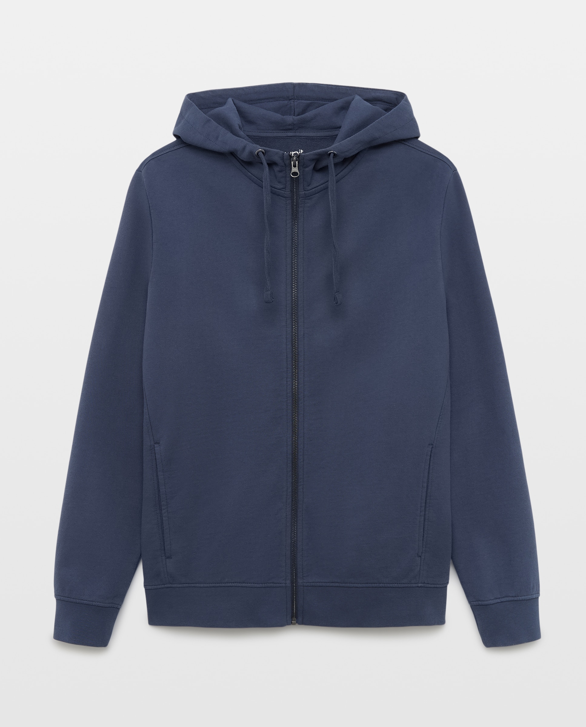 Sudadera de hombre chaqueta cremallera capucha 430 Azul oscuro-4