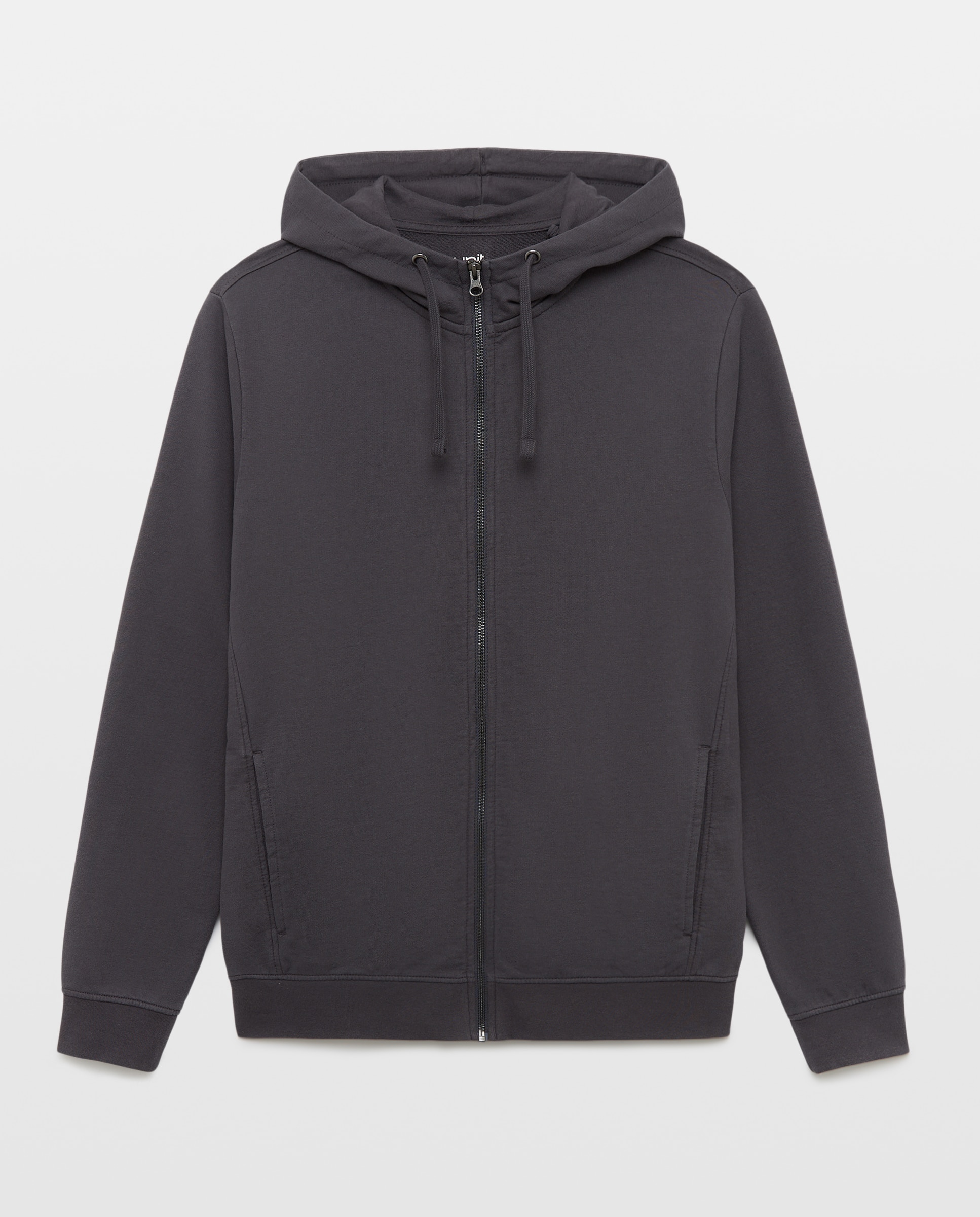 Sudadera de hombre chaqueta cremallera capucha 830 Antracita-4