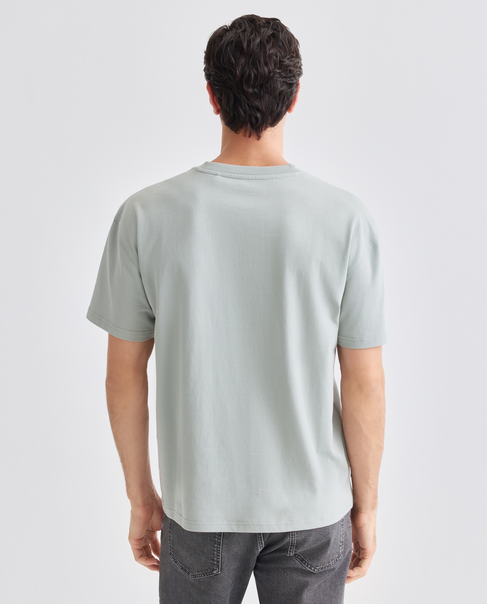 Camiseta de hombre manga corta lisa 280 gr 510 Verde claro-3