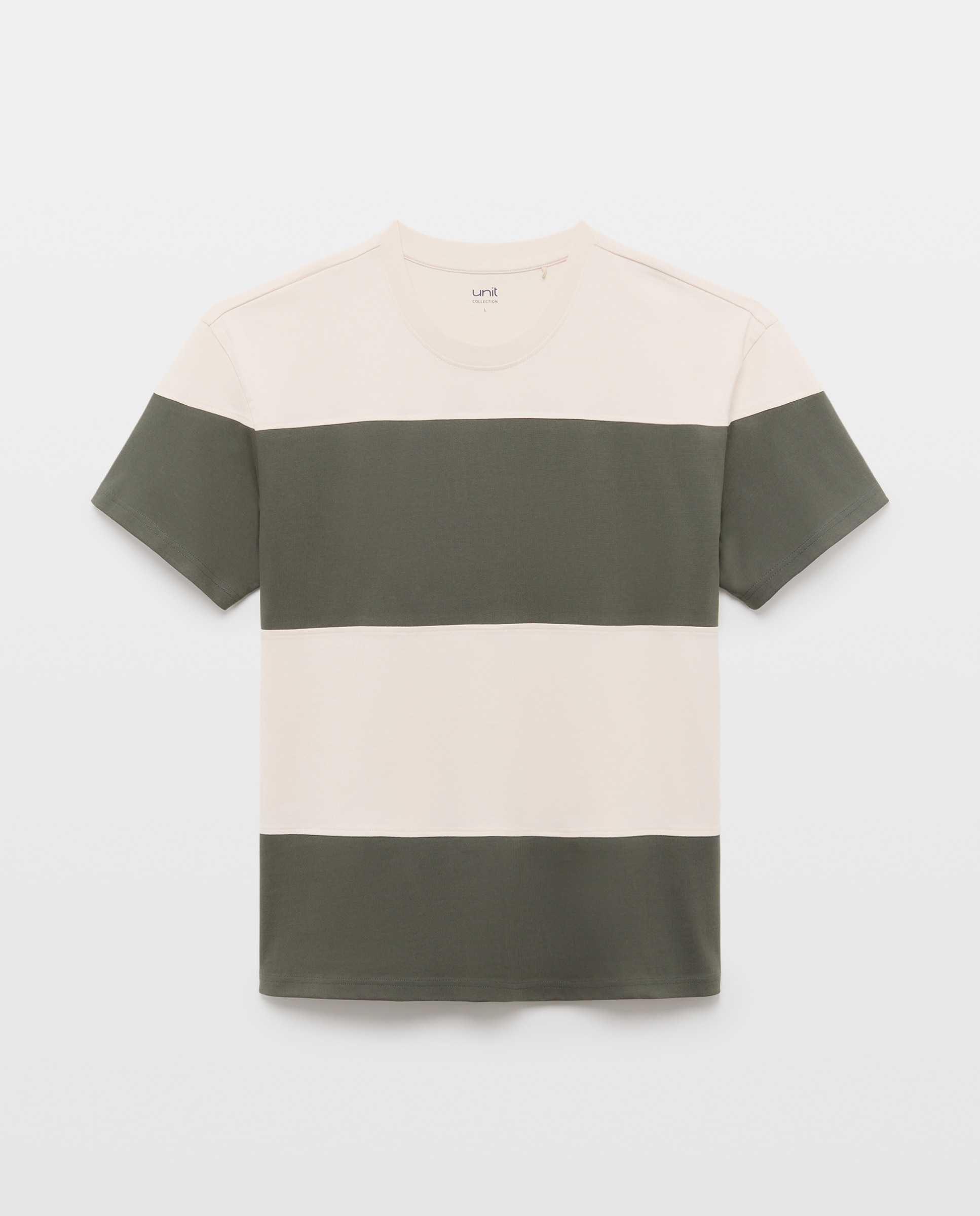 Camiseta de hombre manga corta franjas 280 gr 530 Verde oscuro-4