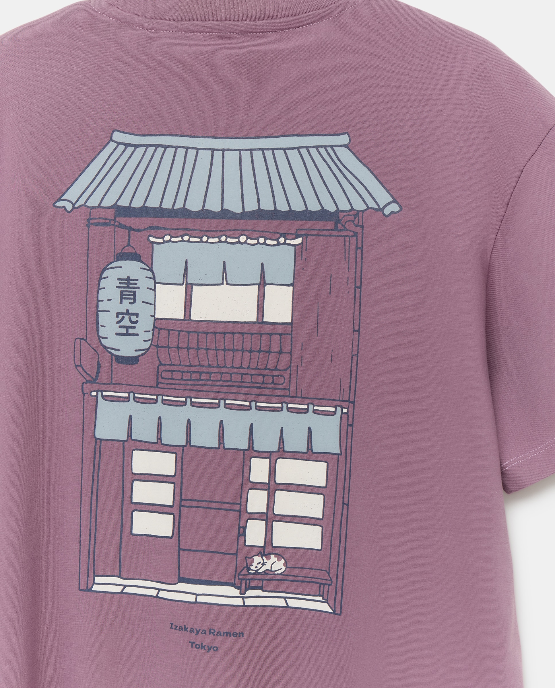 Camiseta de hombre manga corta cuello redondo Morado-2