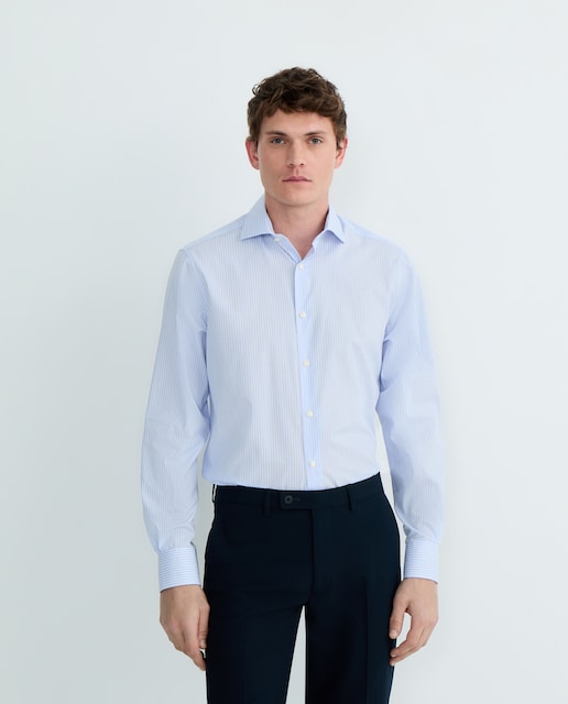 Imagen 0 de Camisa vestir hombre rayas clásica fit