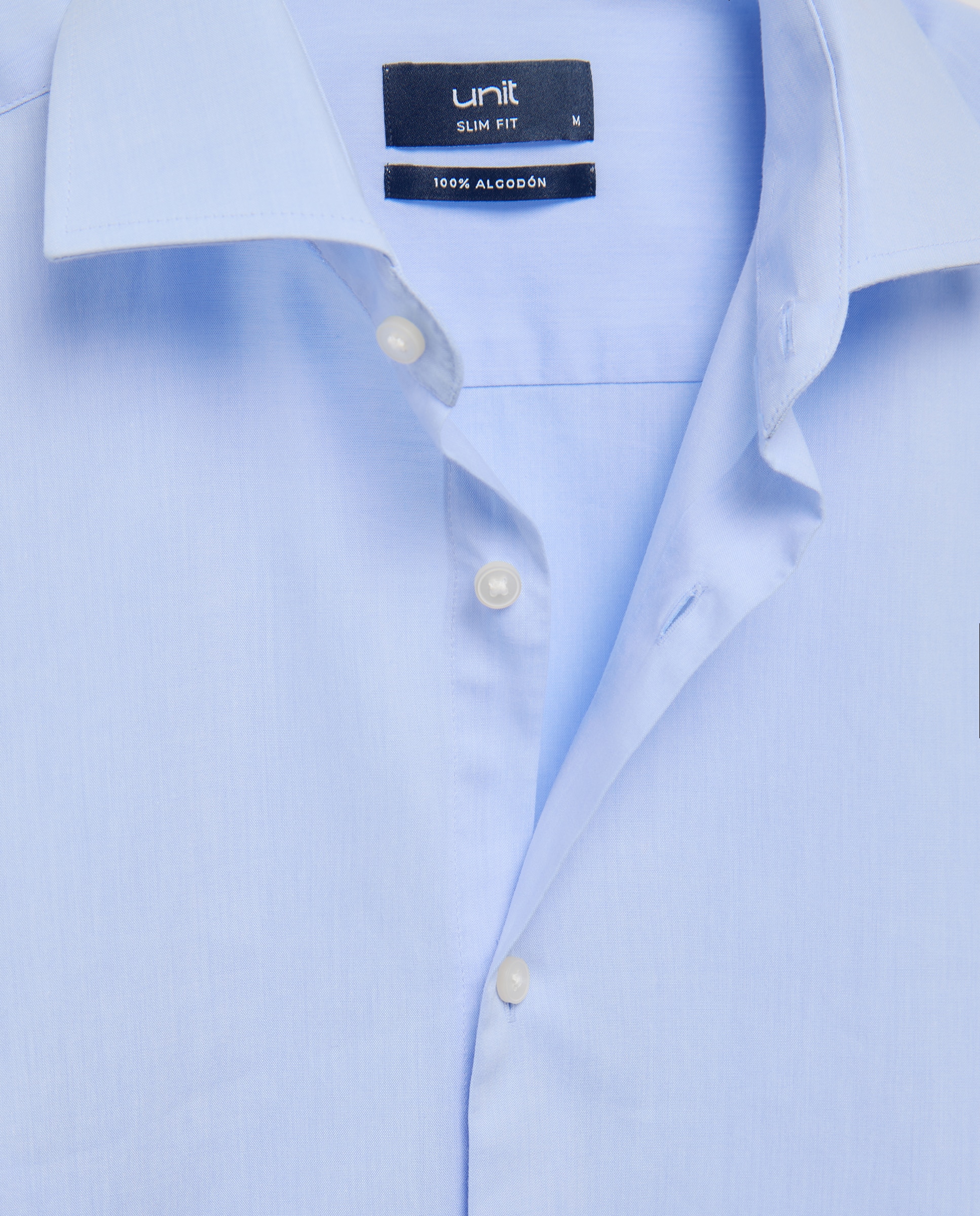 Camisa vestir hombre slim fit 400 Azul-5
