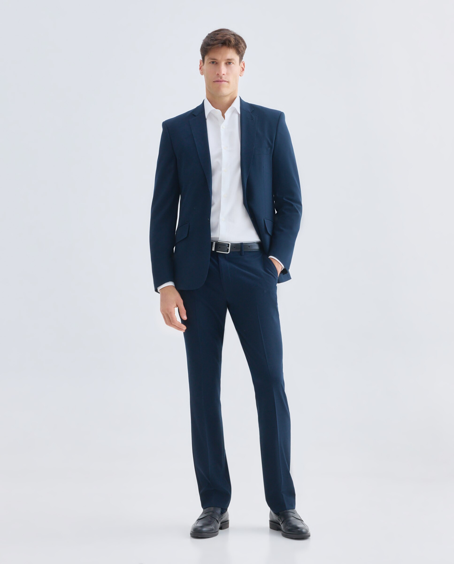 Camisa vestir hombre slim fit Blanco-2