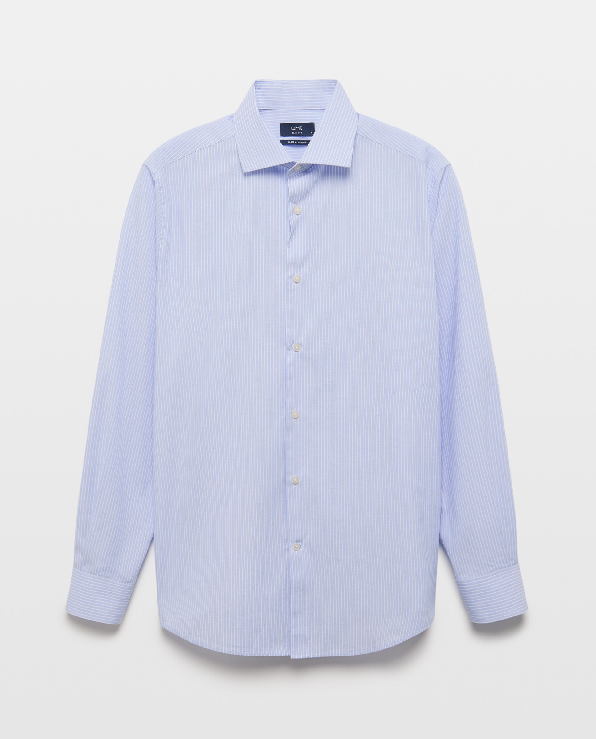 Camisa vestir hombre slim fit 400 Azul-4