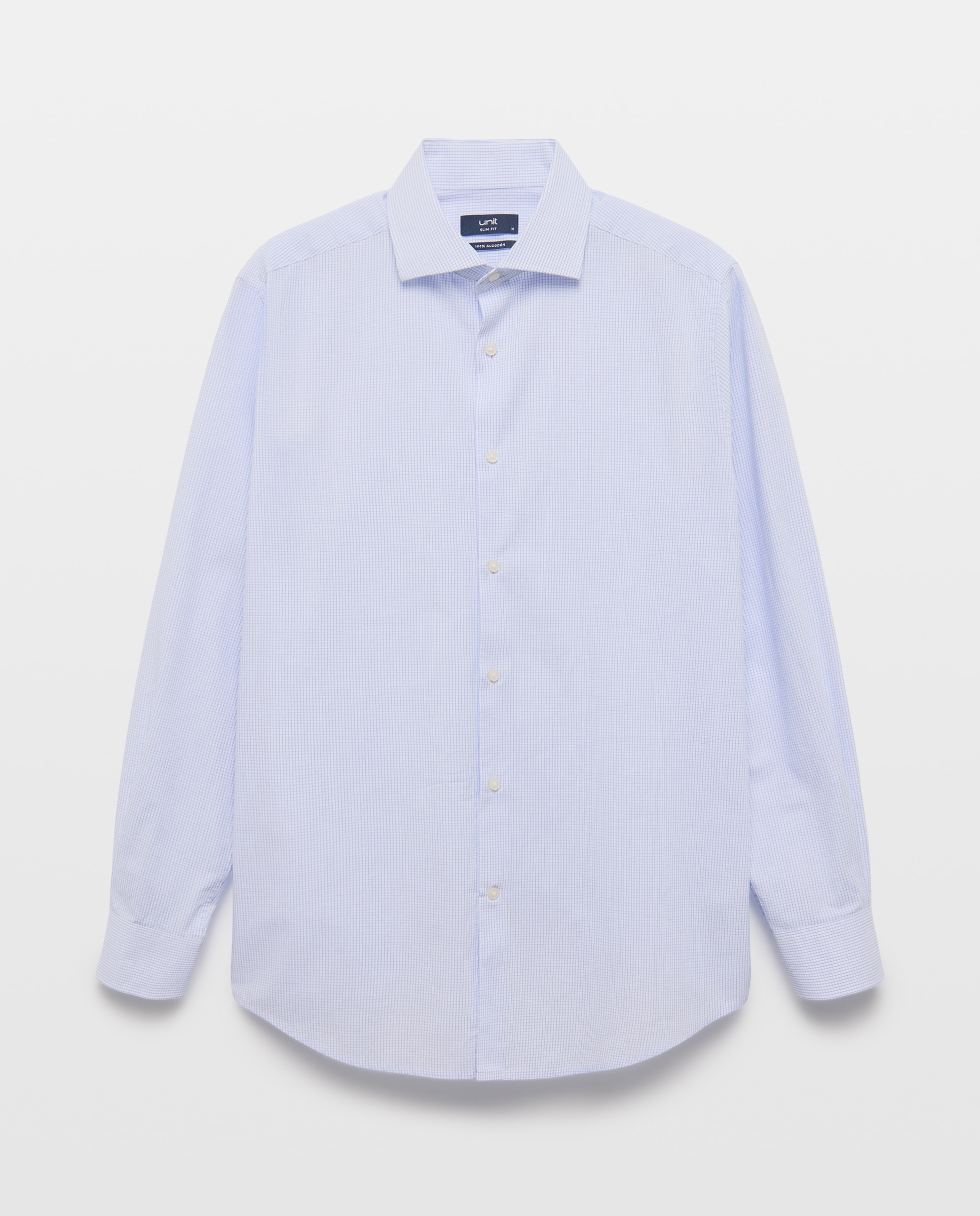 Camisa vestir hombre slim fit 400 Azul-4