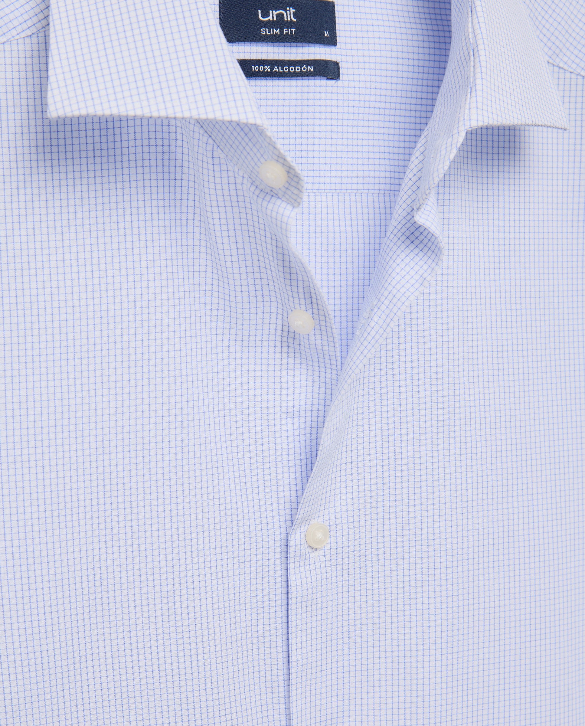 Camisa vestir hombre slim fit 400 Azul-5