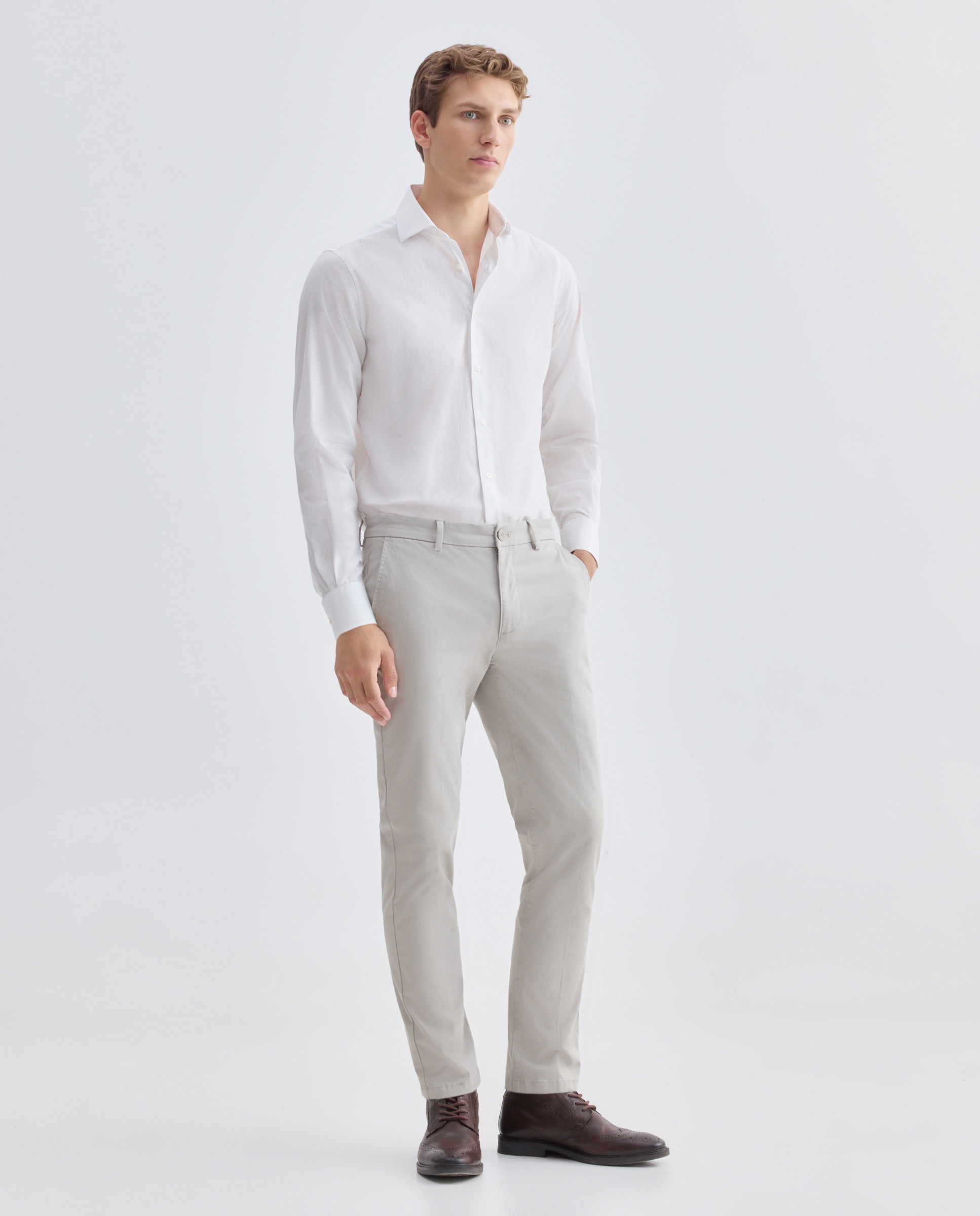 Camisa vestir hombre classic fit Blanco-2
