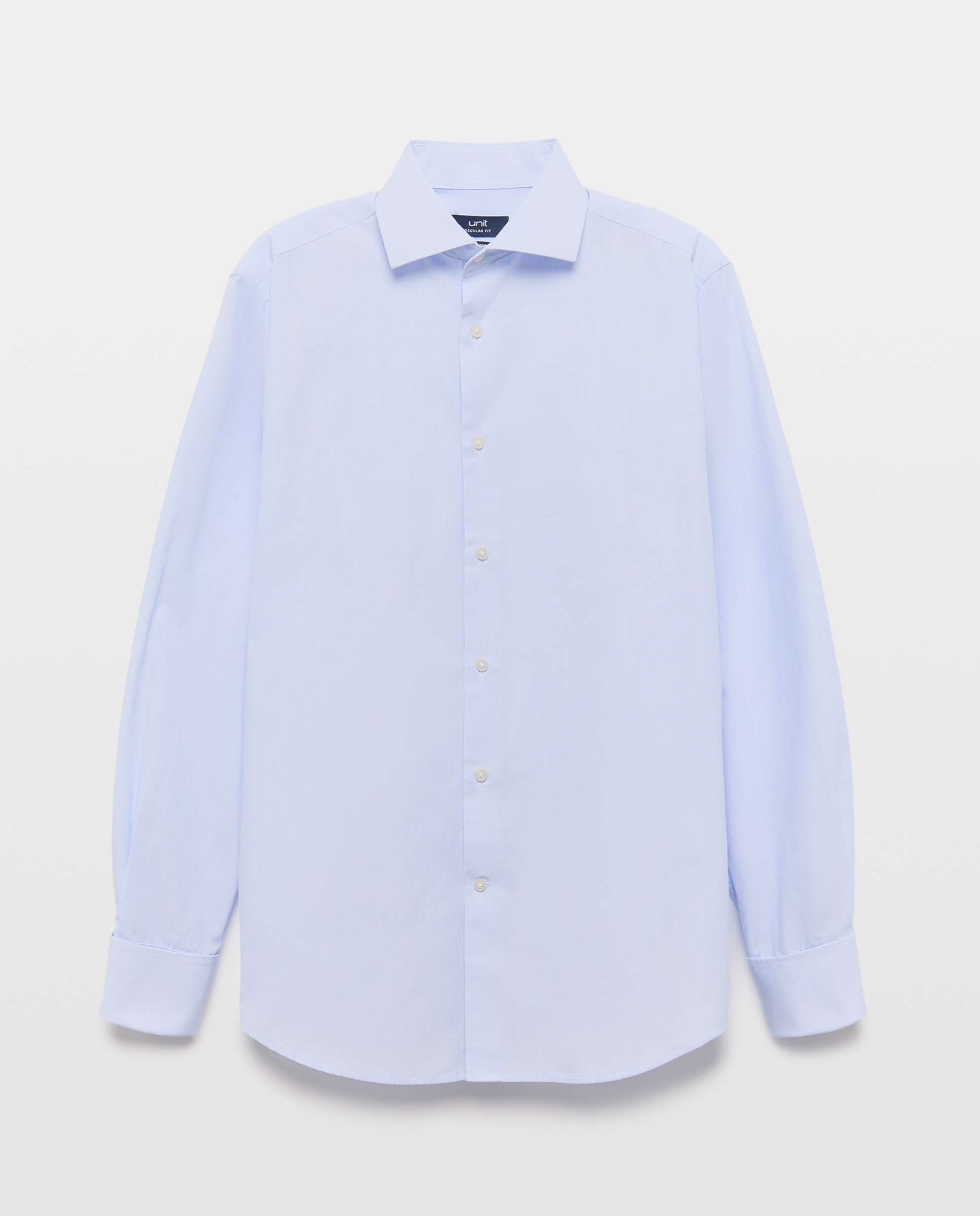 Camisa vestir hombre classic fit 400 Azul-4