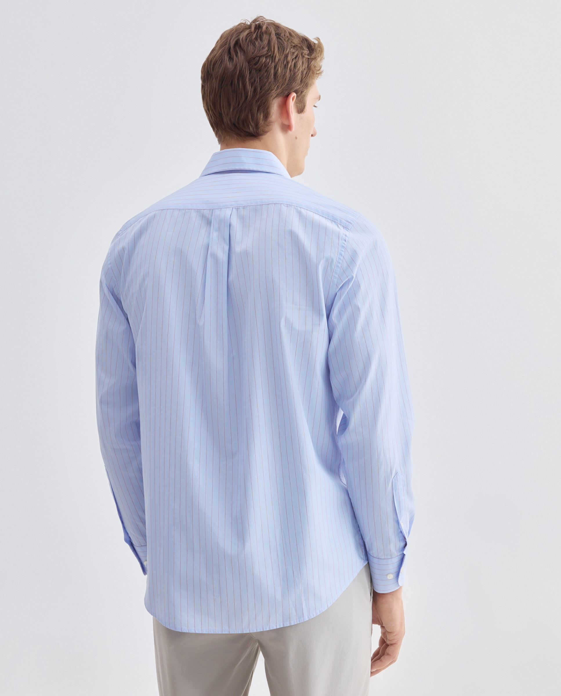 Camisa vestir hombre classic fit 400 Azul-3
