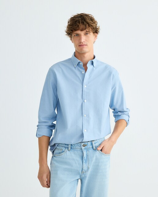 Imagen 0 de Camisa oxford hombre lisa