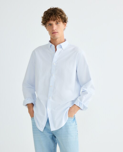 Imagen 0 de Camisa oxford hombre rayas