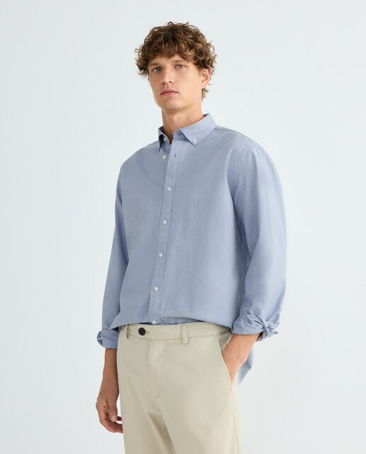 Imagen 0 de Camisa oxford hombre lisa