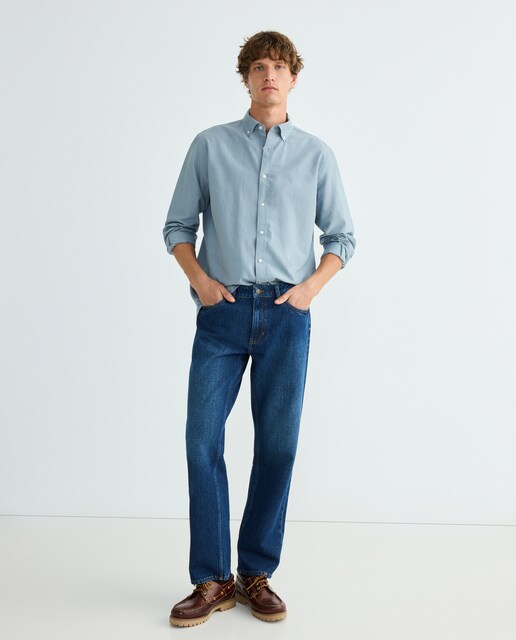 Imagen 0 de Camisa oxford hombre lisa