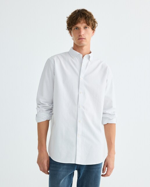 Imagen 0 de Camisa oxford hombre rayas