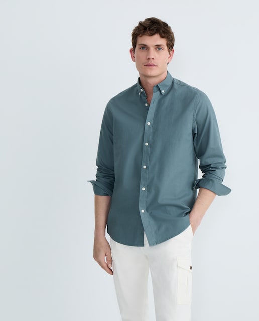 Imagen 0 de Camisa sport hombre lisa estructura