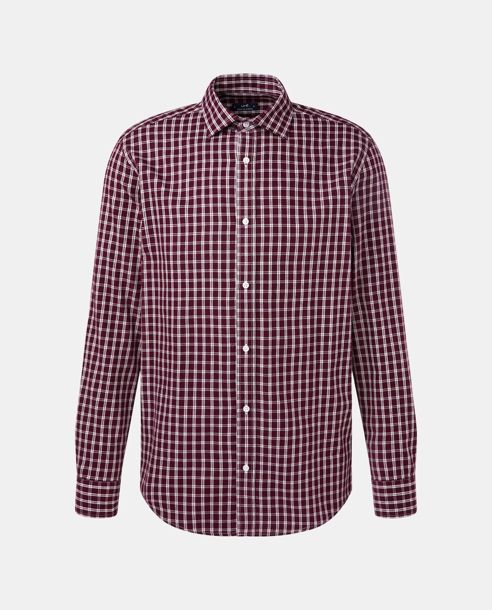 Camisa sport hombre franela 290 Burdeos-4