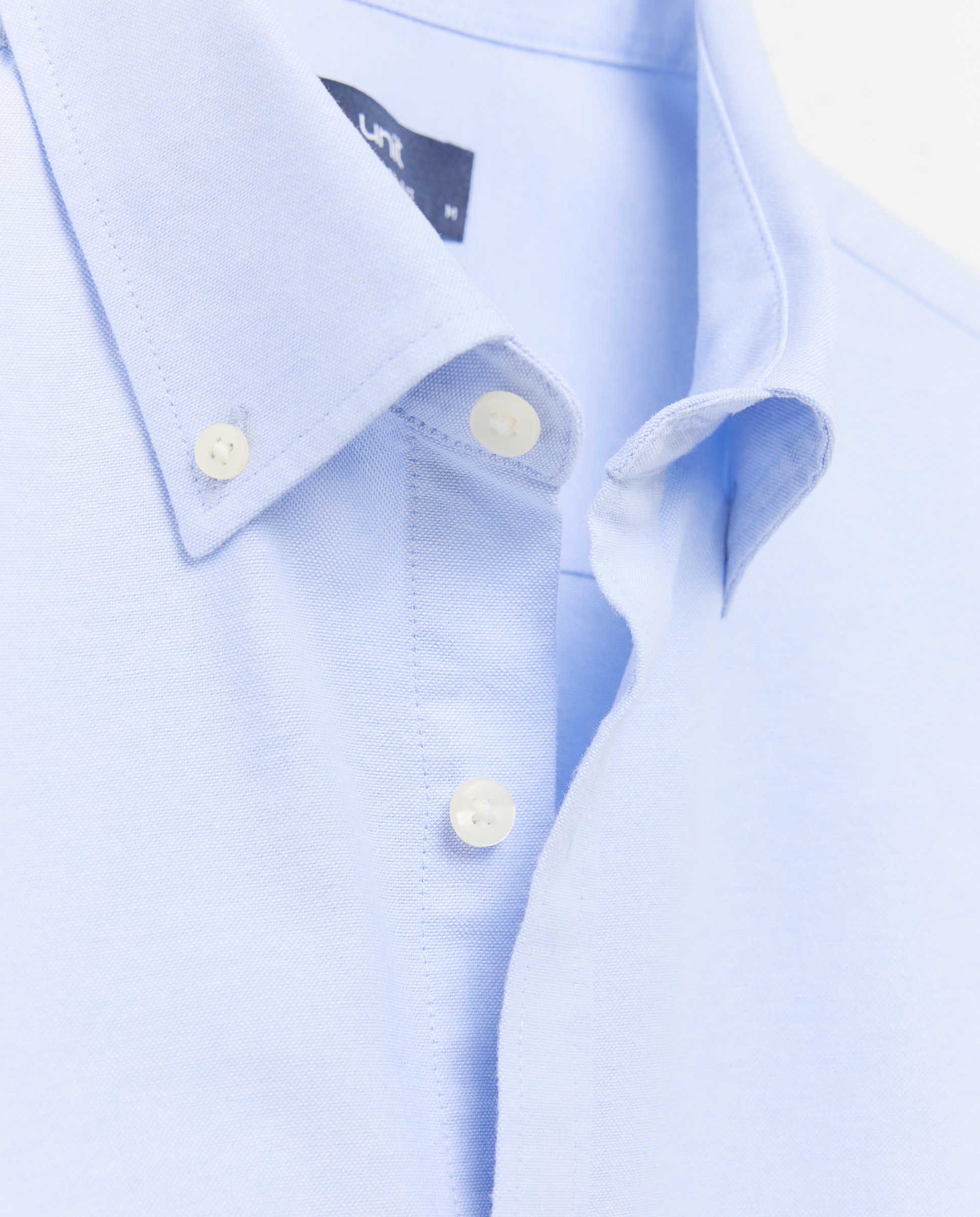 Camisa sport hombre oxdord lisa 410 Azul claro-5
