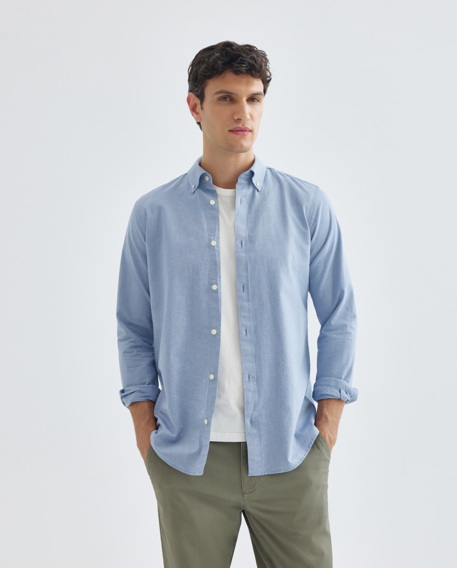Imagen 0 de Camisa sport hombre oxdord lisa