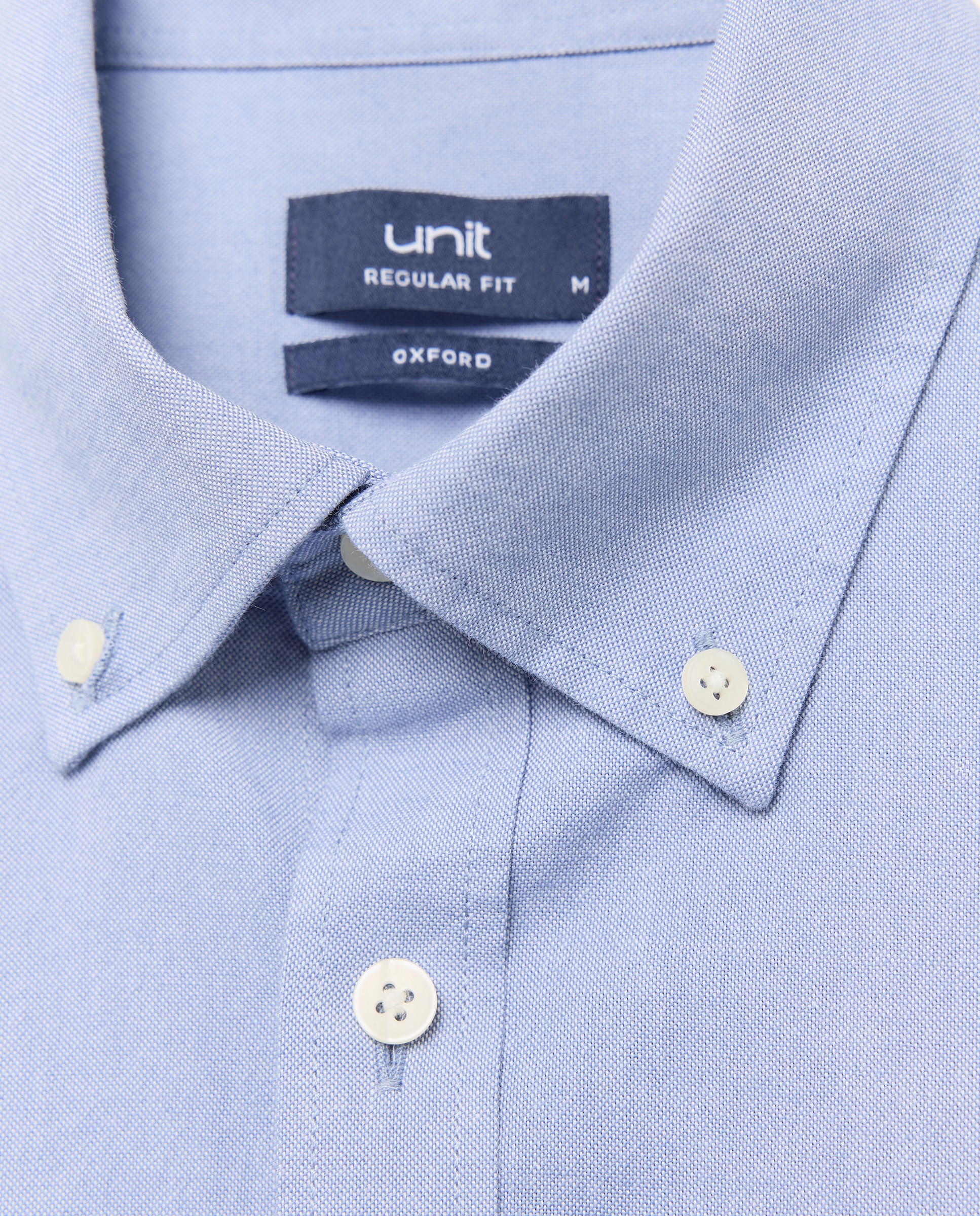 Camisa sport hombre oxdord lisa Azul marino-5