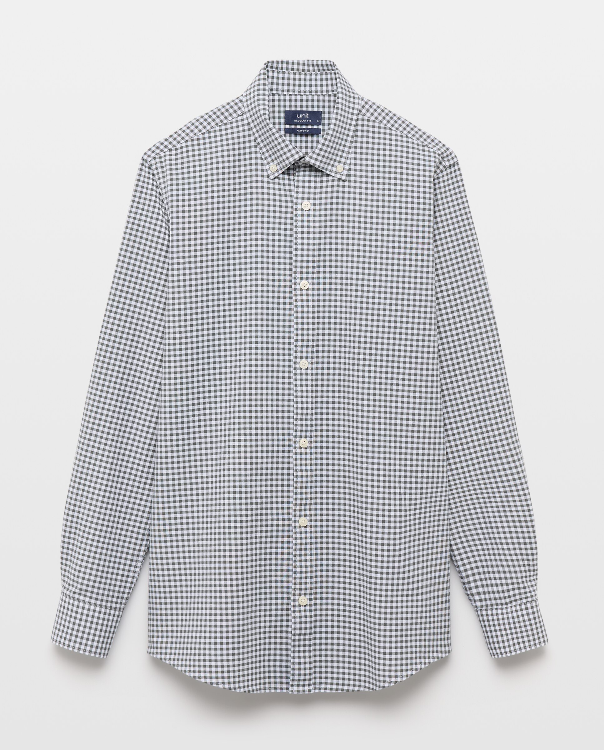 Camisa sport hombre oxdord cuadros 500 VERDE-4