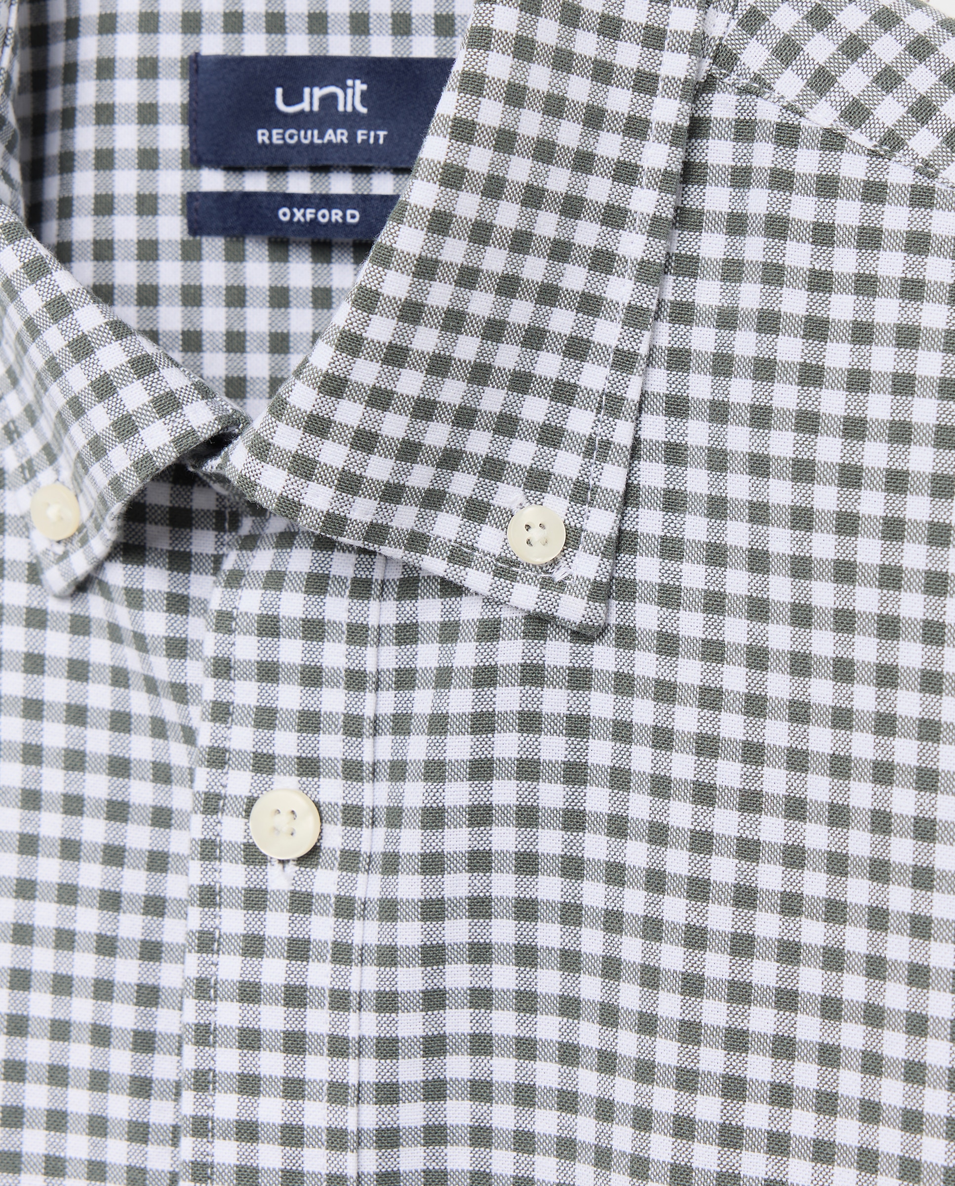 Camisa sport hombre oxdord cuadros 500 VERDE-5