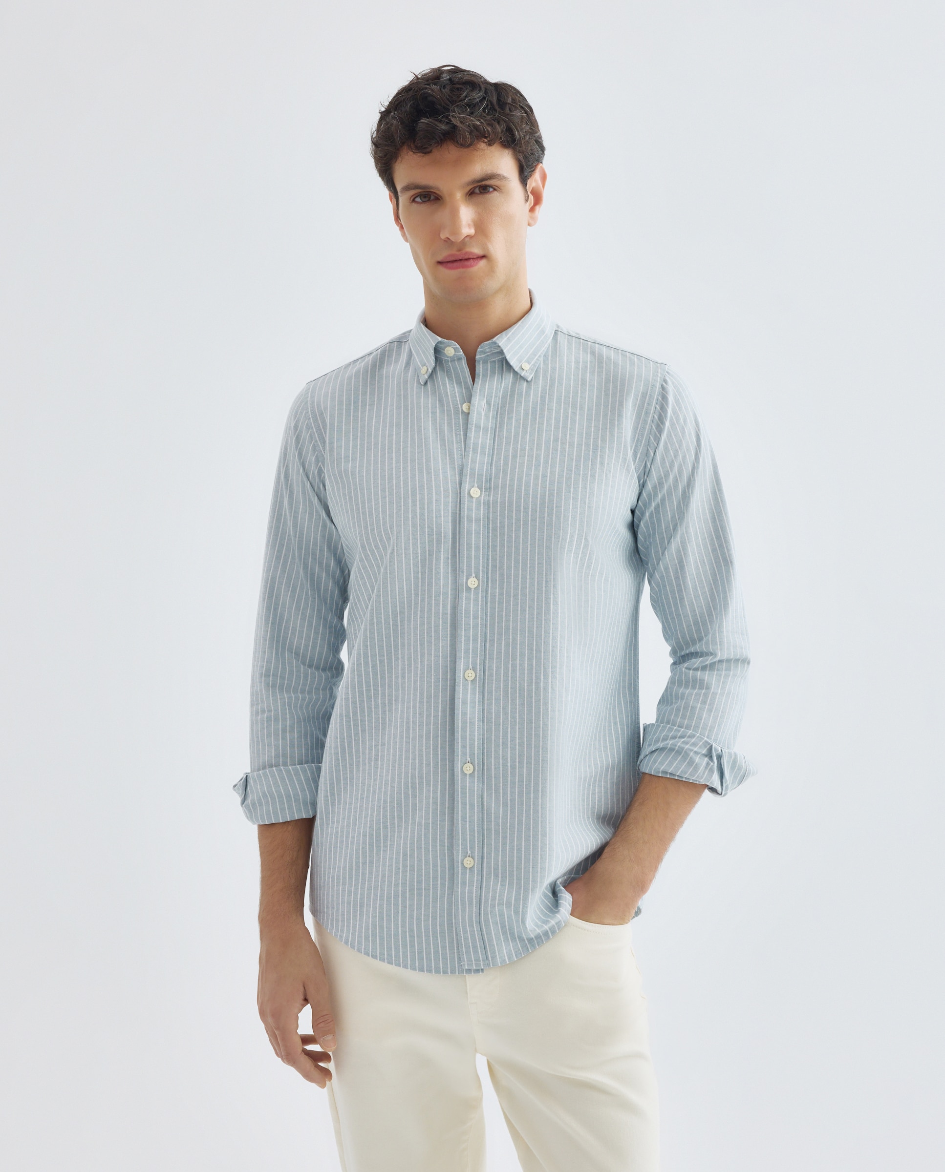 Imagen 0 de Camisa sport hombre oxdord rayas