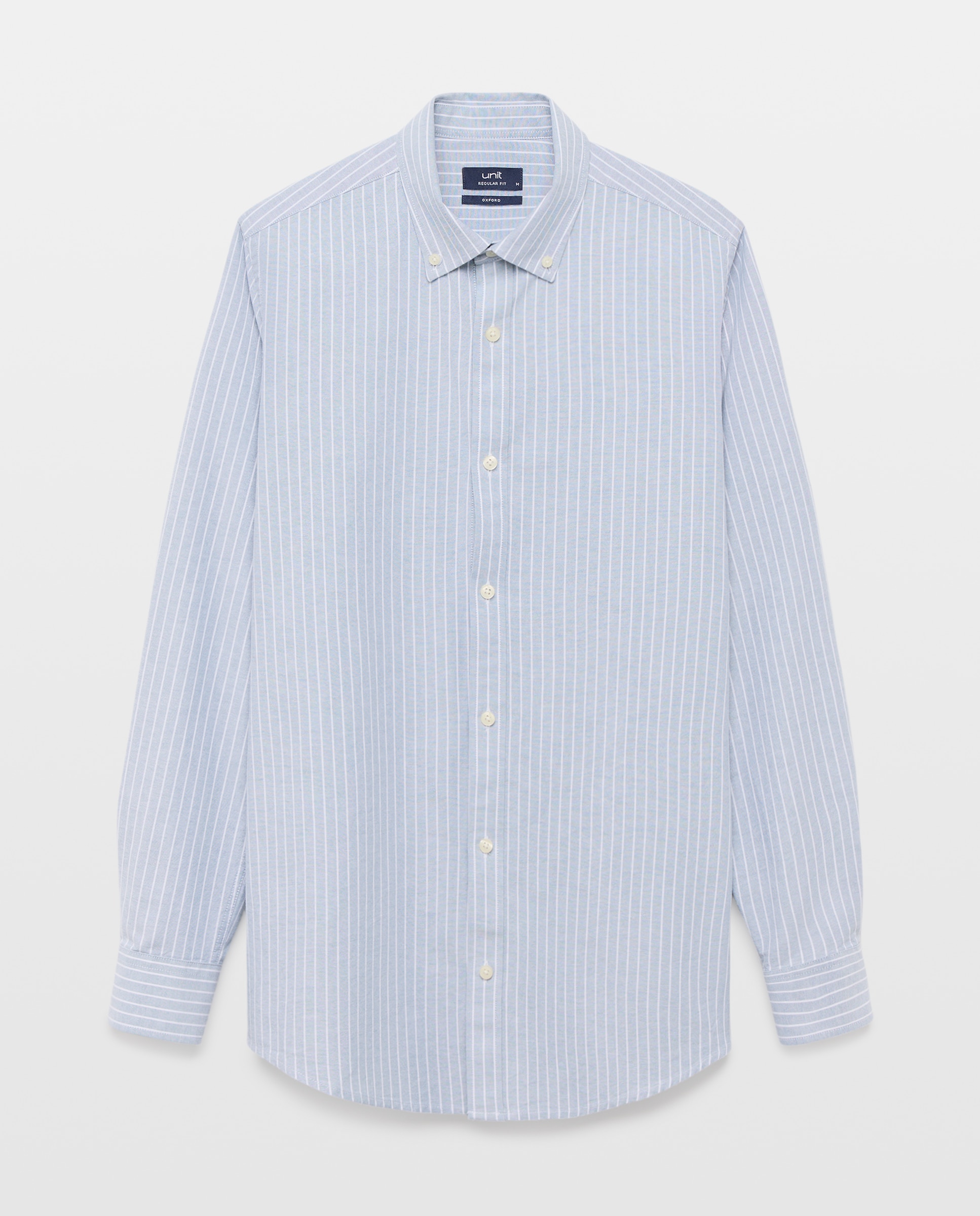 Camisa sport hombre oxdord rayas 510 Verde claro-4
