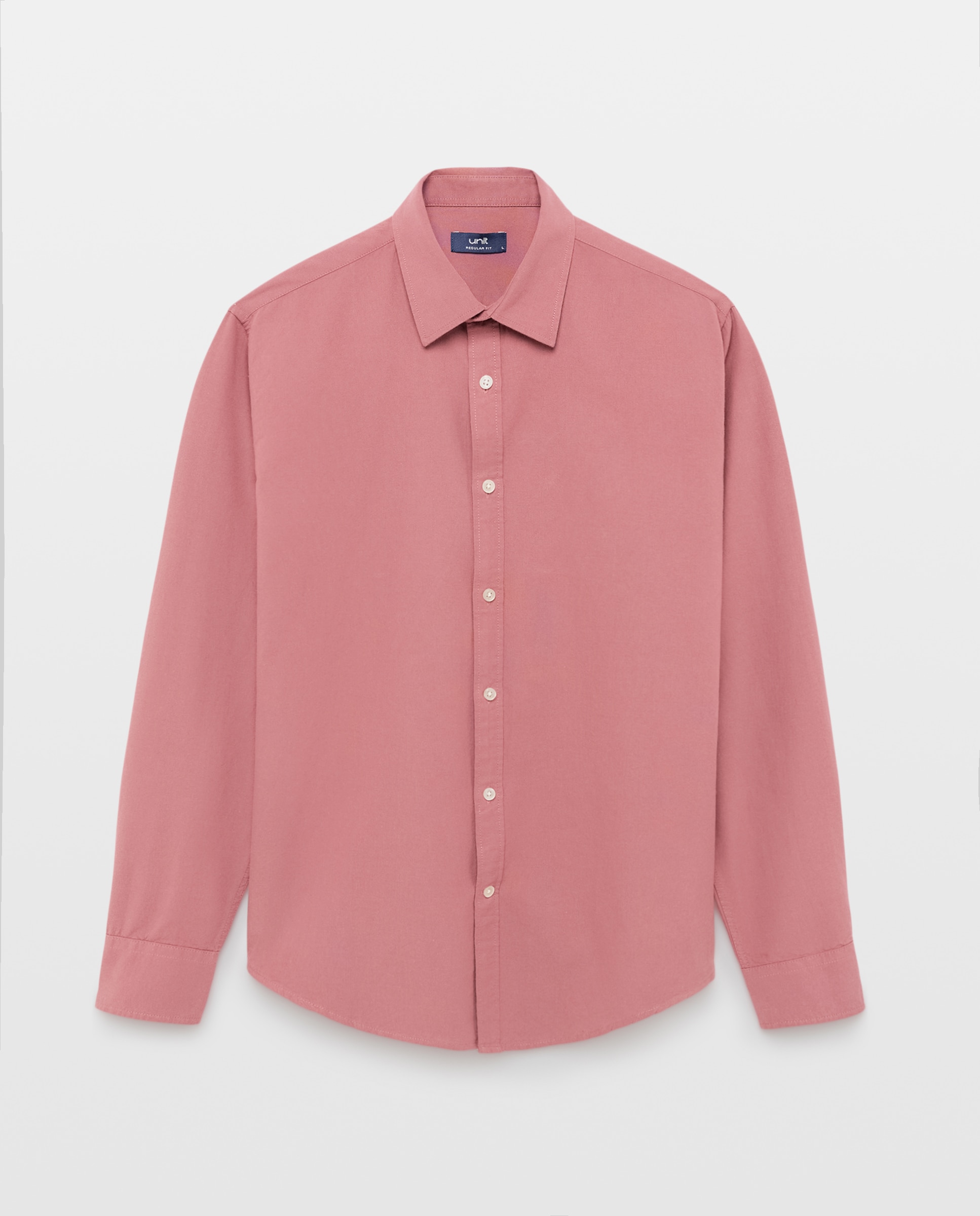Camisa sport hombre lisa estructura 282 Malva-4