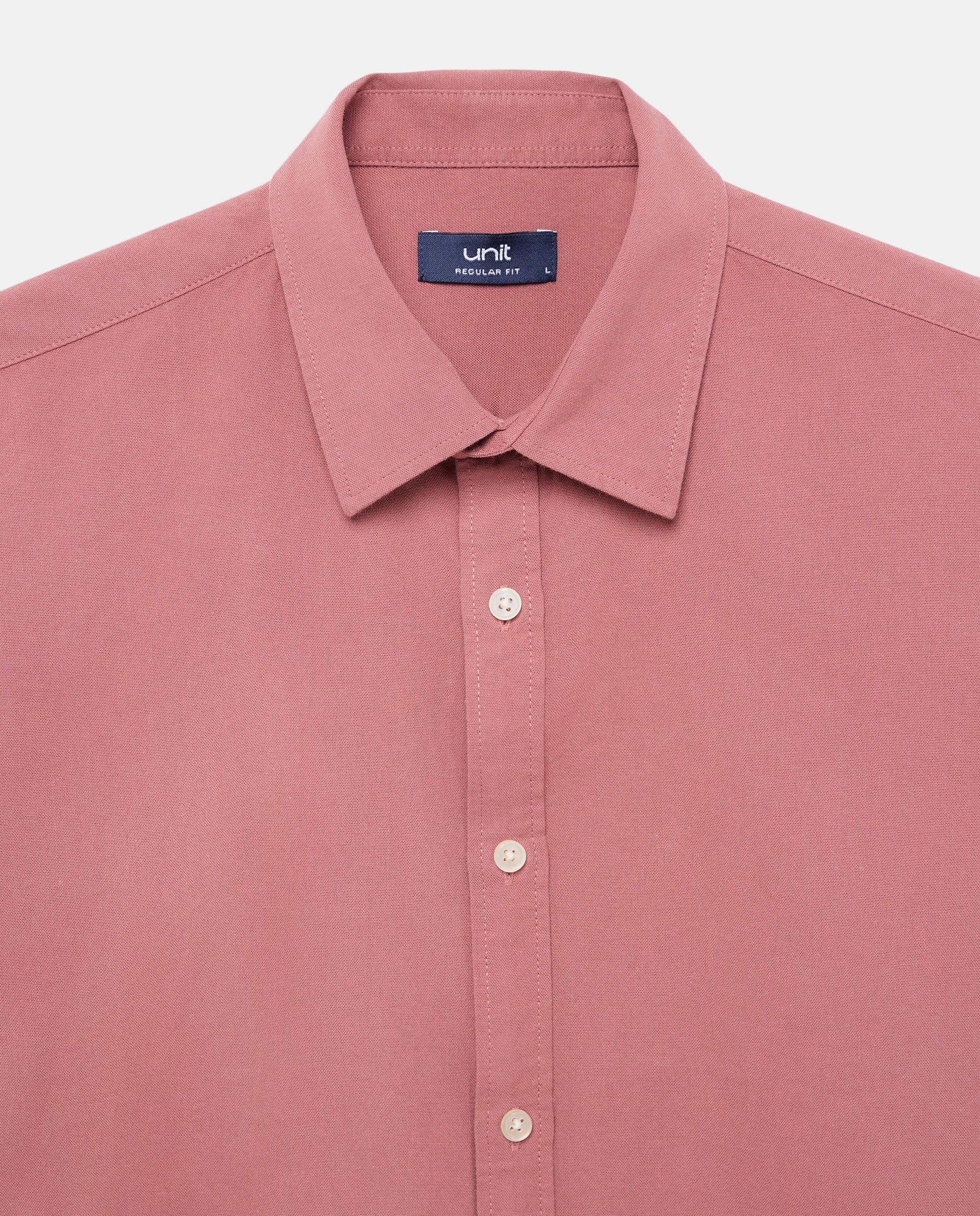 Camisa sport hombre lisa estructura 282 Malva-5