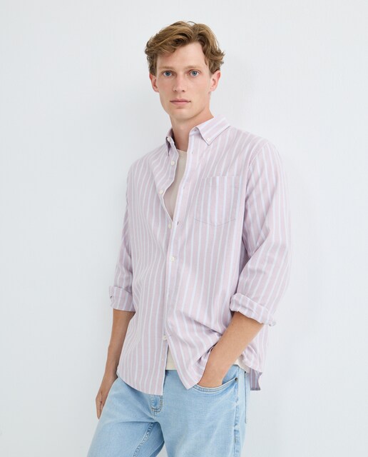 Imagen 0 de Camisa oxford hombre rayas