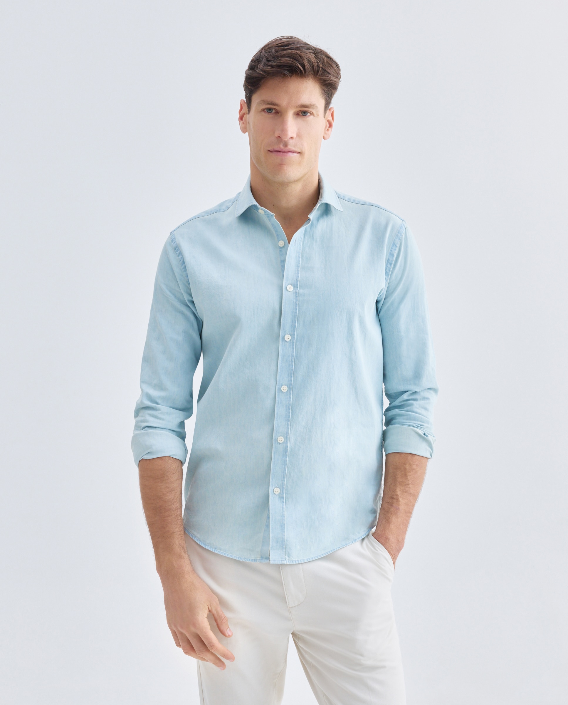 Imagen 0 de Camisa sport hombre denim chambray
