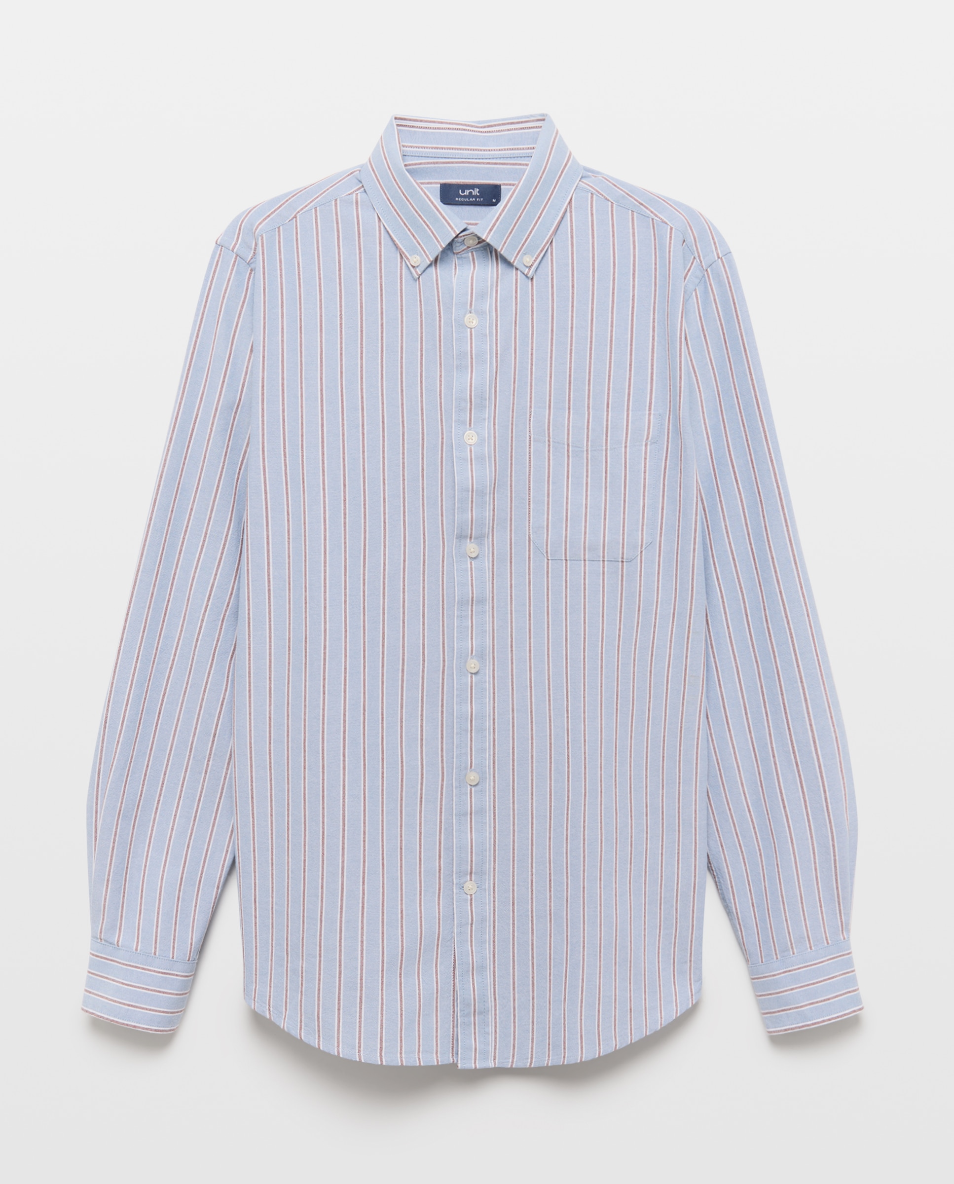 Camisa sport hombre oxdord rayas 400 Azul-4