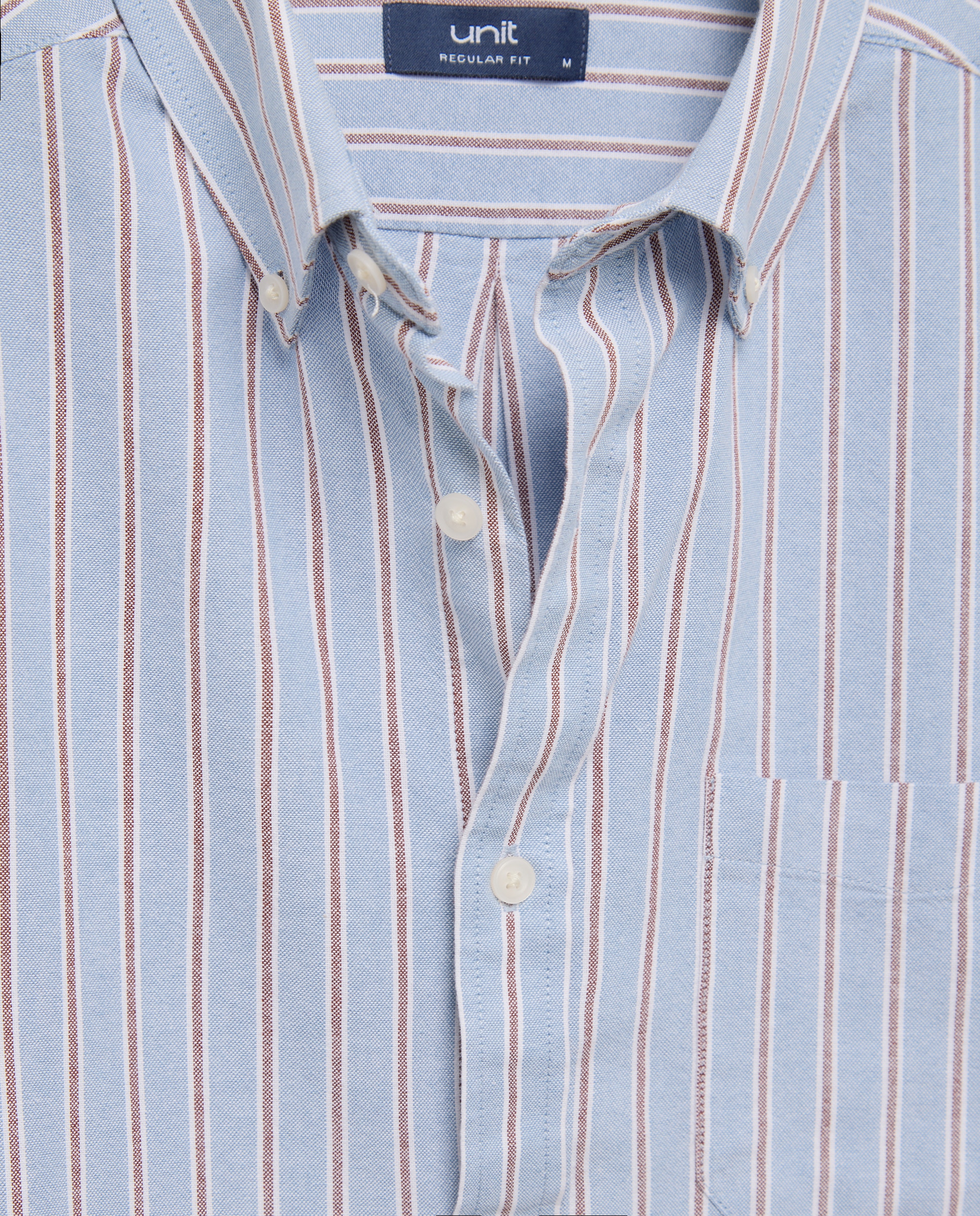 Camisa sport hombre oxdord rayas 400 Azul-5
