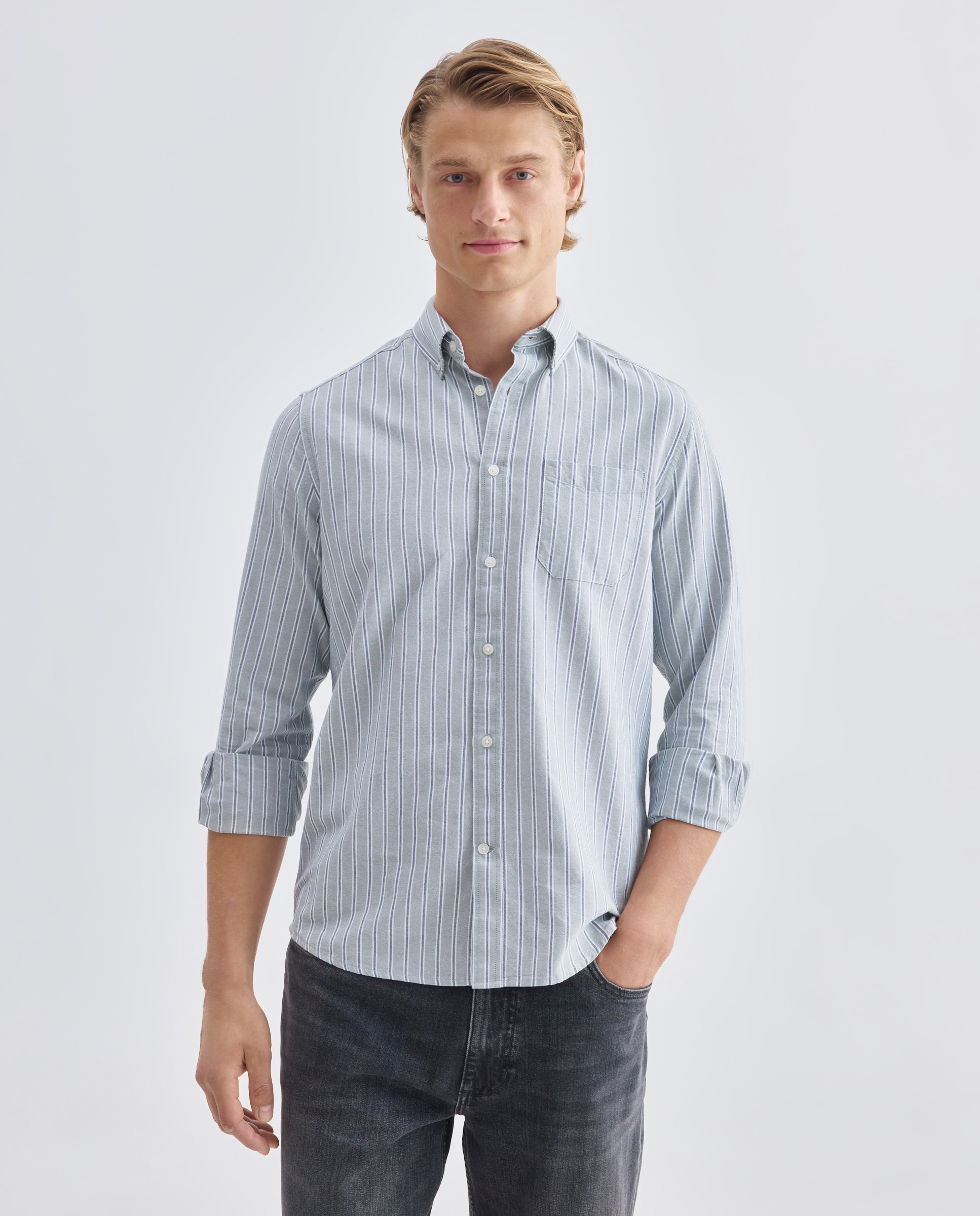 Imagen 0 de Camisa sport hombre oxdord rayas
