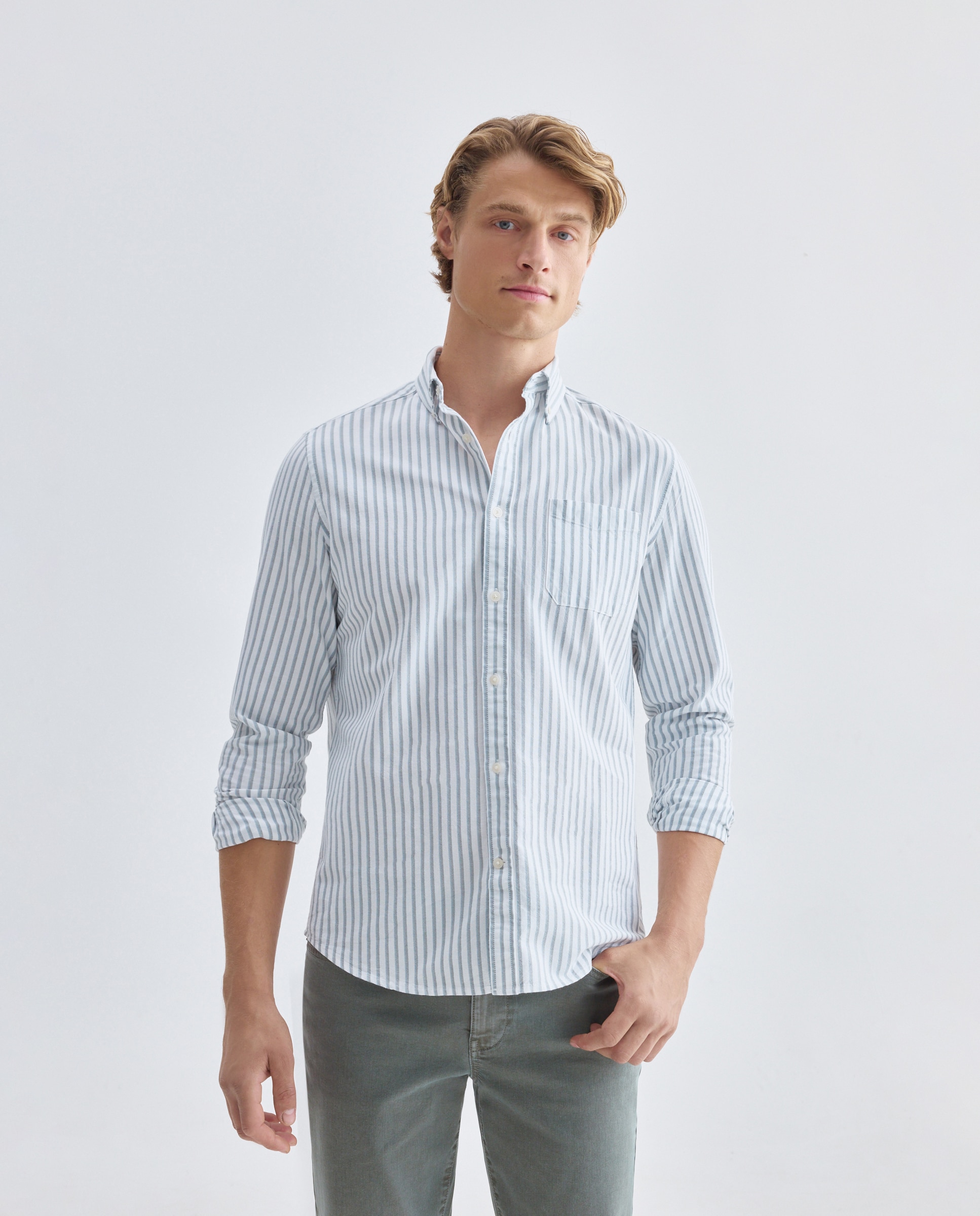 Imagen 0 de Camisa sport hombre oxdord rayas