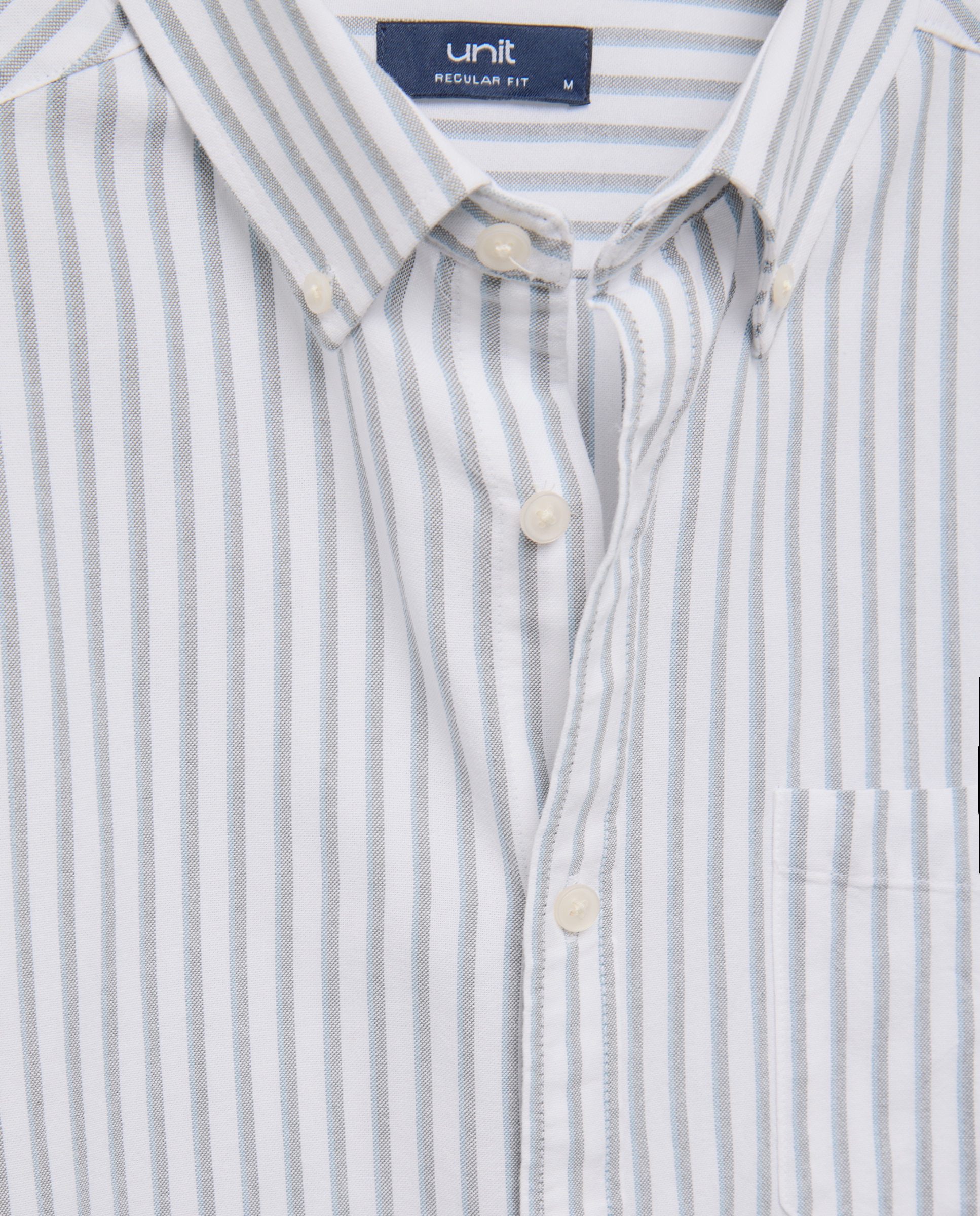 Camisa sport hombre oxdord rayas 500 VERDE-5