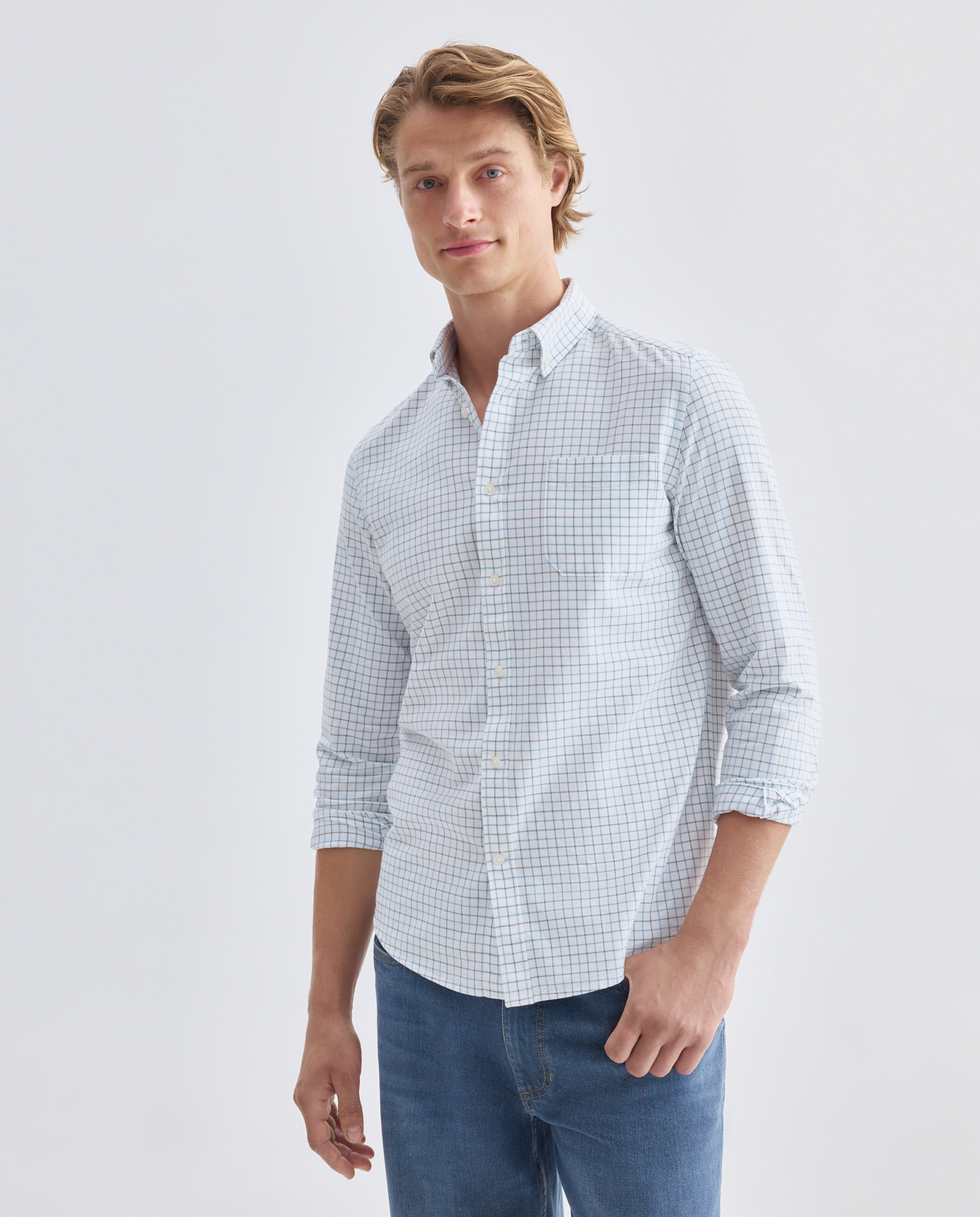 Imagen 0 de Camisa sport hombre oxdord cuadros