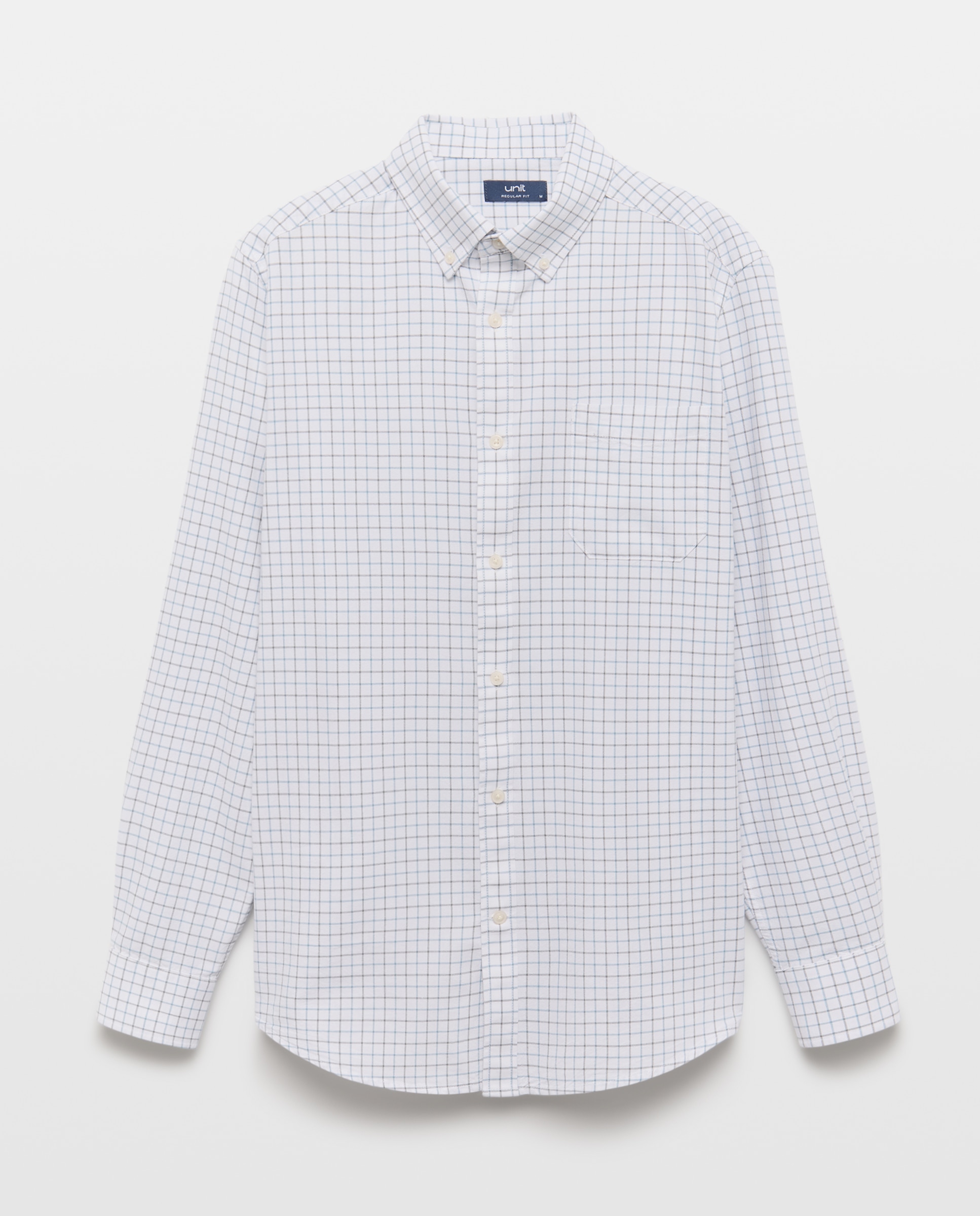 Camisa sport hombre oxdord cuadros 500 VERDE-4