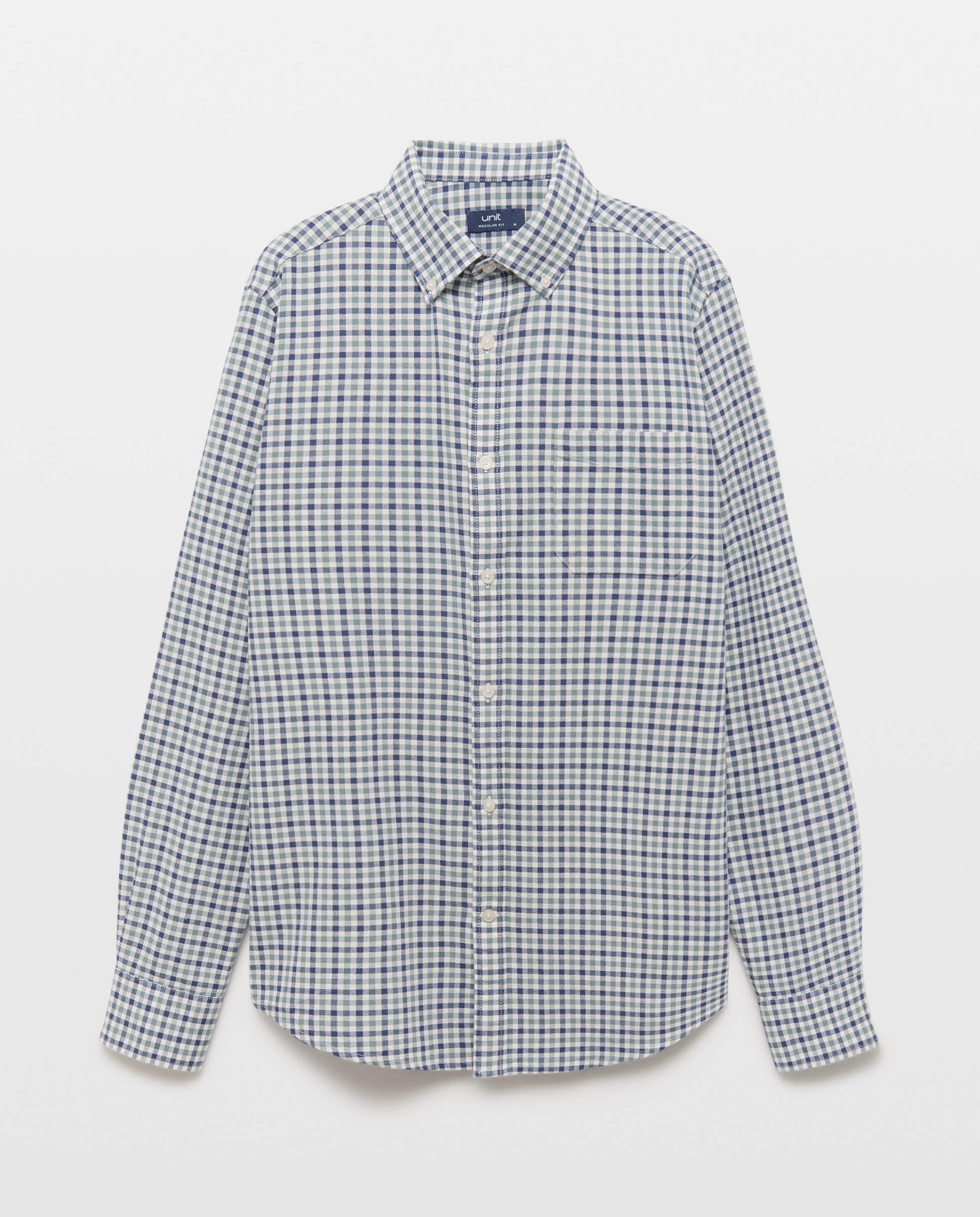 Camisa sport hombre oxdord cuadros 510 Verde claro-4