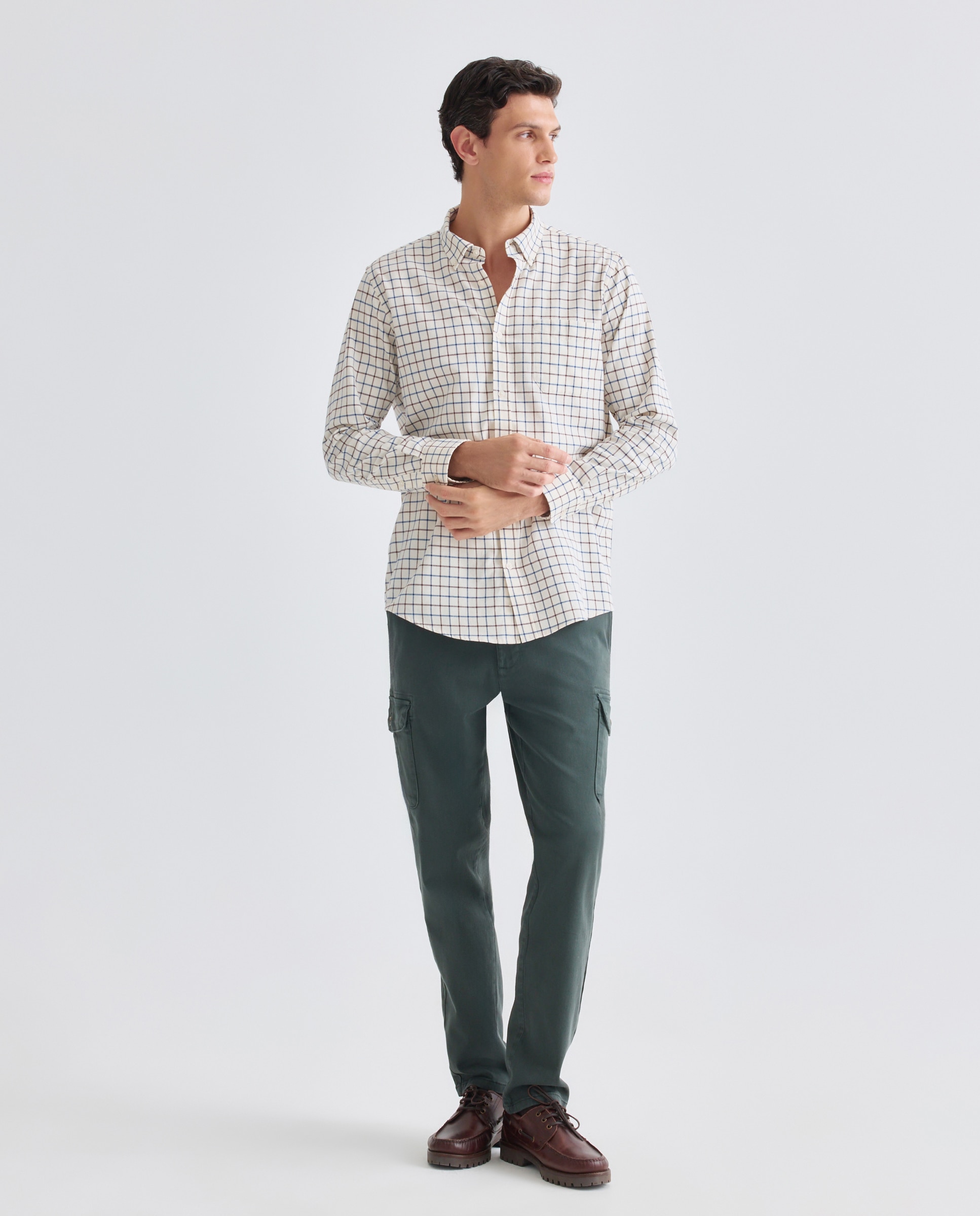 Camisa sport hombre villela cuadros 400 Azul-2