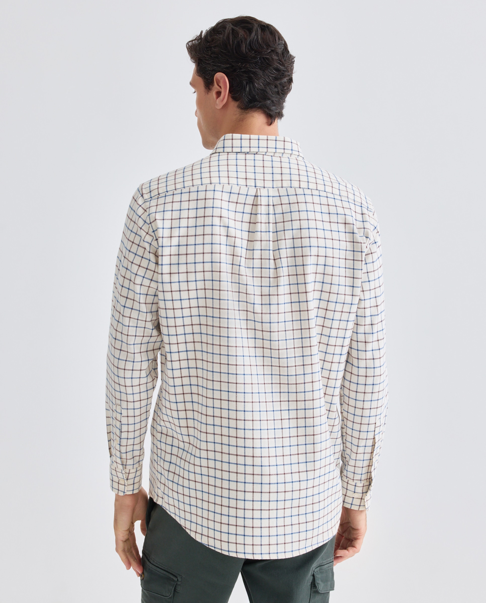 Camisa sport hombre villela cuadros 400 Azul-3