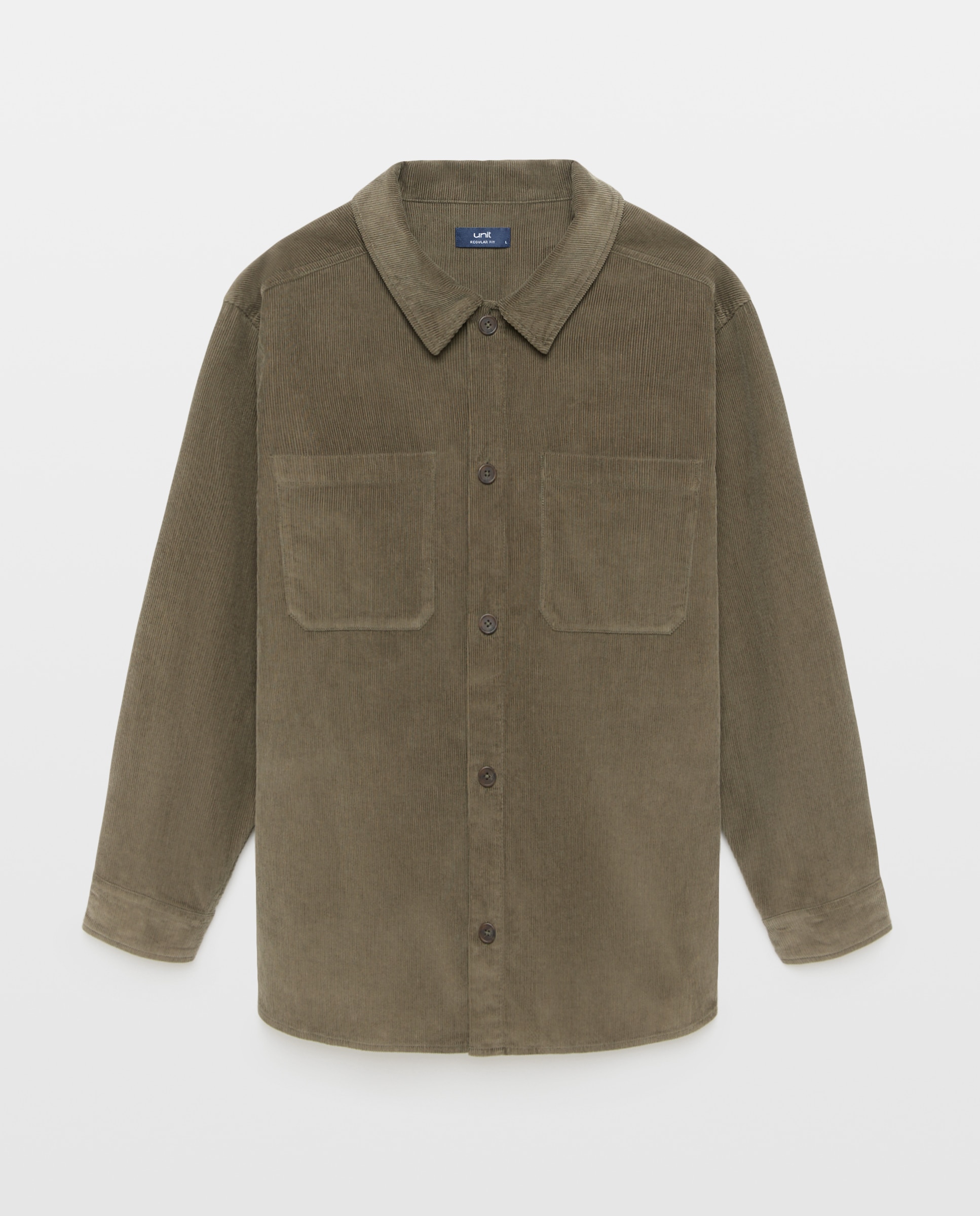 Camisa sport hombre pana gruesa 500 VERDE-4