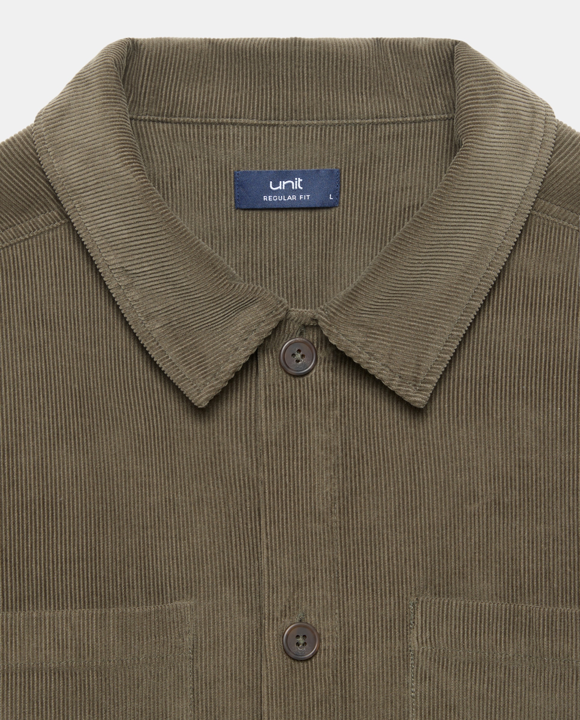 Camisa sport hombre pana gruesa 500 VERDE-5