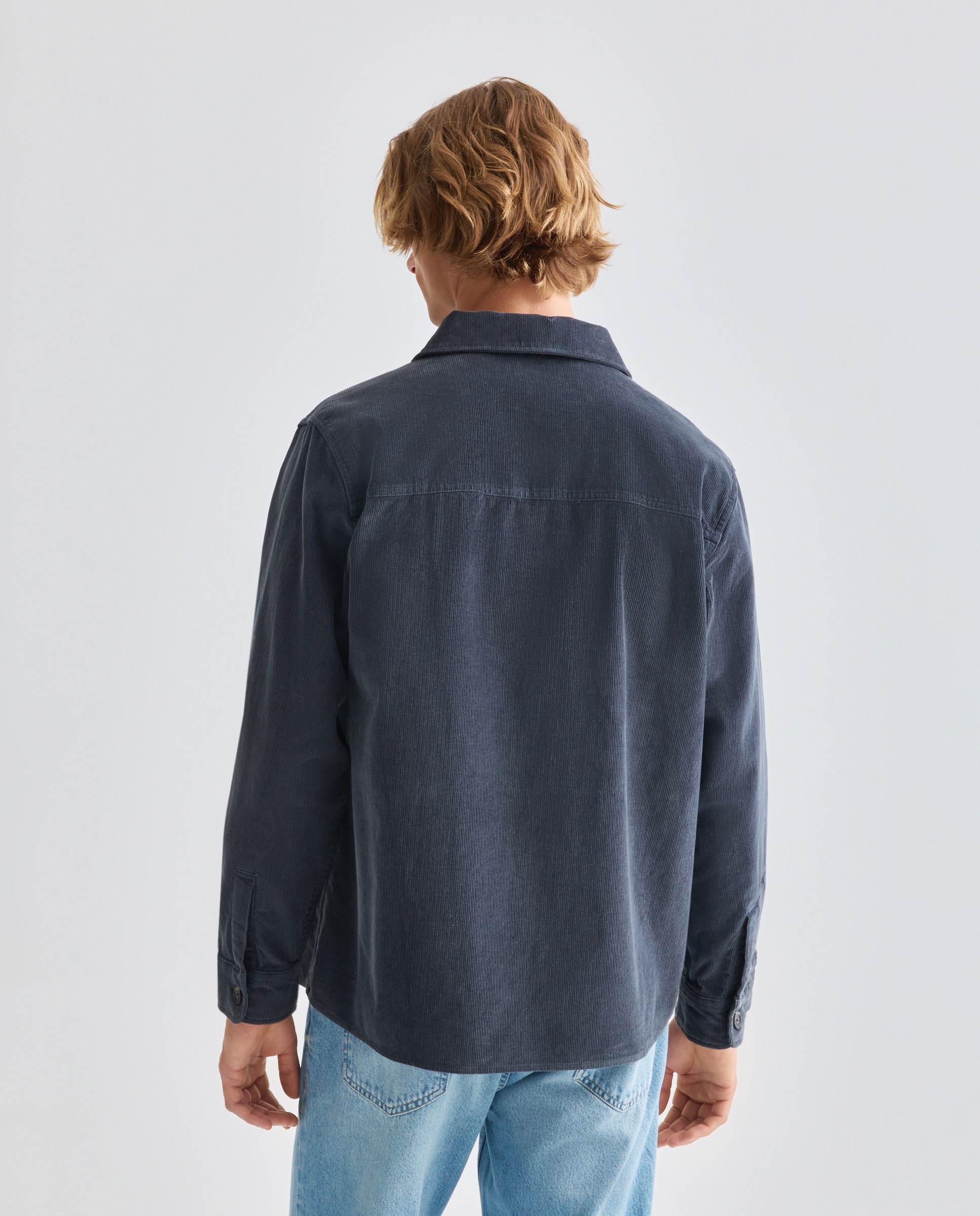 Camisa sport hombre pana gruesa 830 Antracita-3