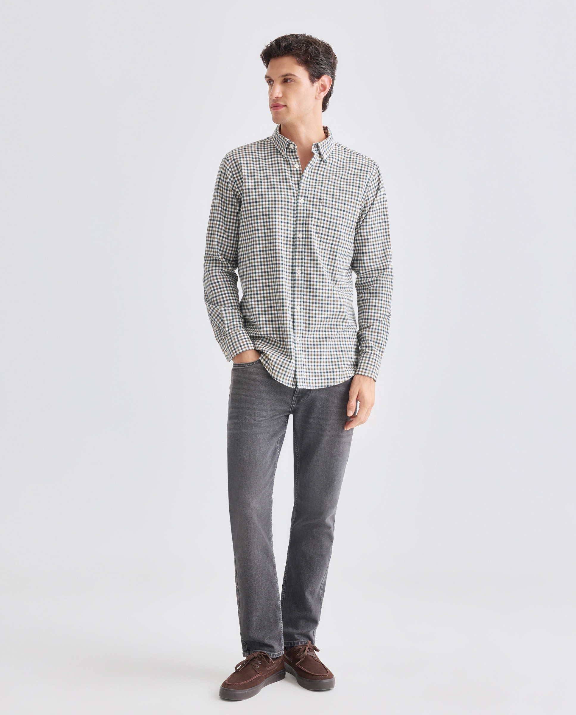 Camisa sport hombre villela cuadros Verde-2