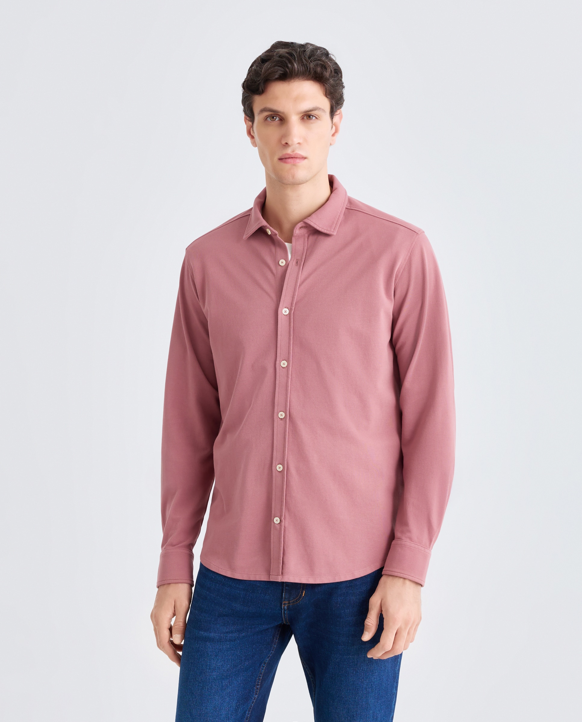 Imagen 0 de Camisa sport hombre piqué efecto lavado