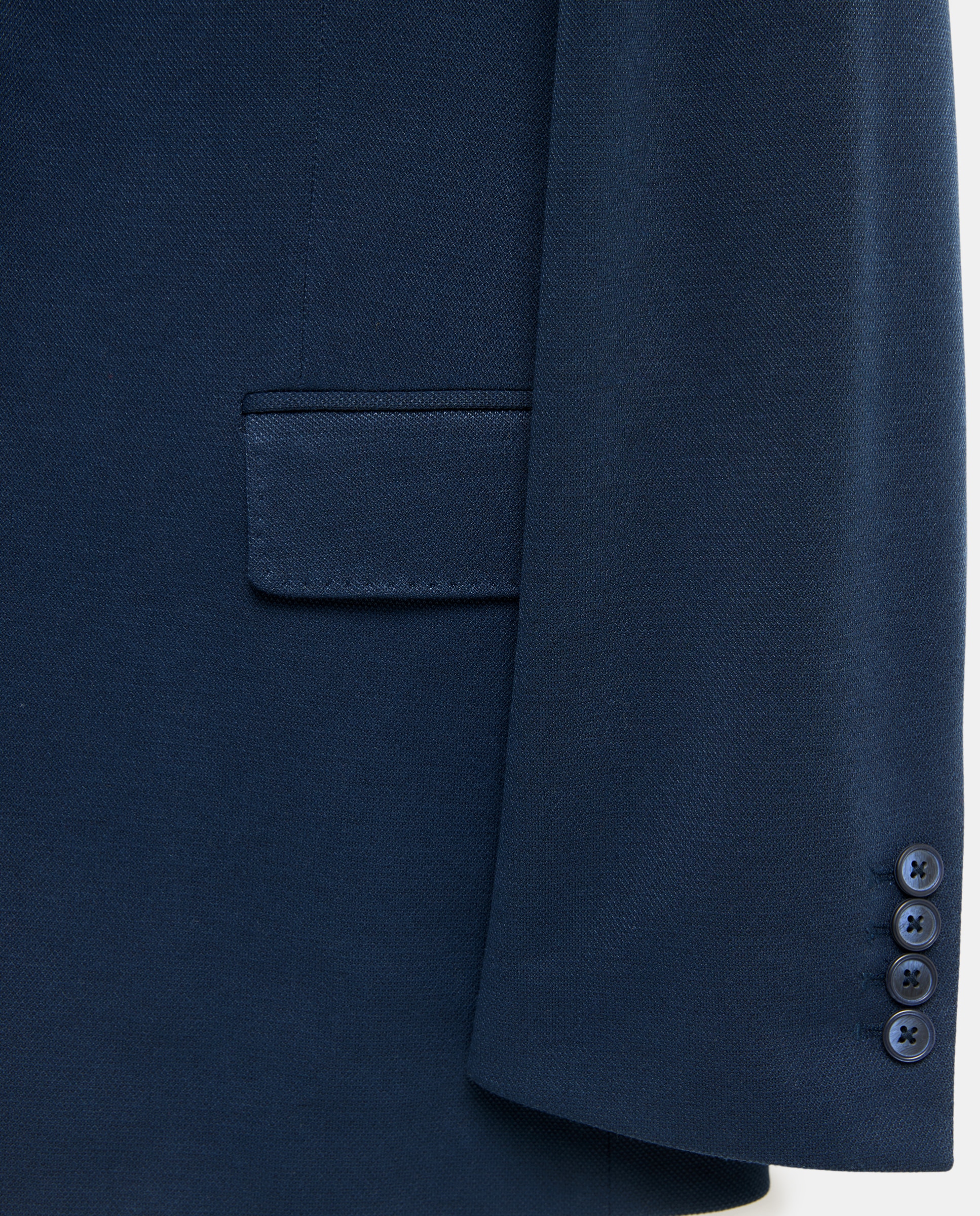 Chaqueta de vestir de hombre de punto lisa Azul marino-5