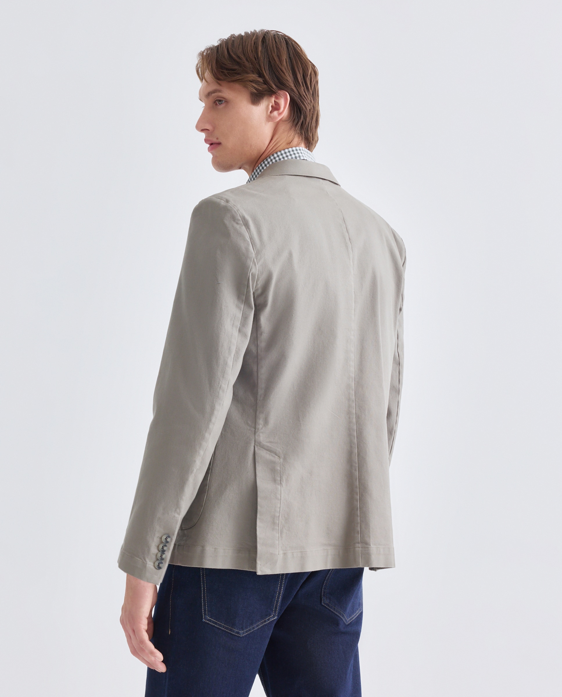 Chaqueta de vestir de hombre con estructura 560 Oliva-3